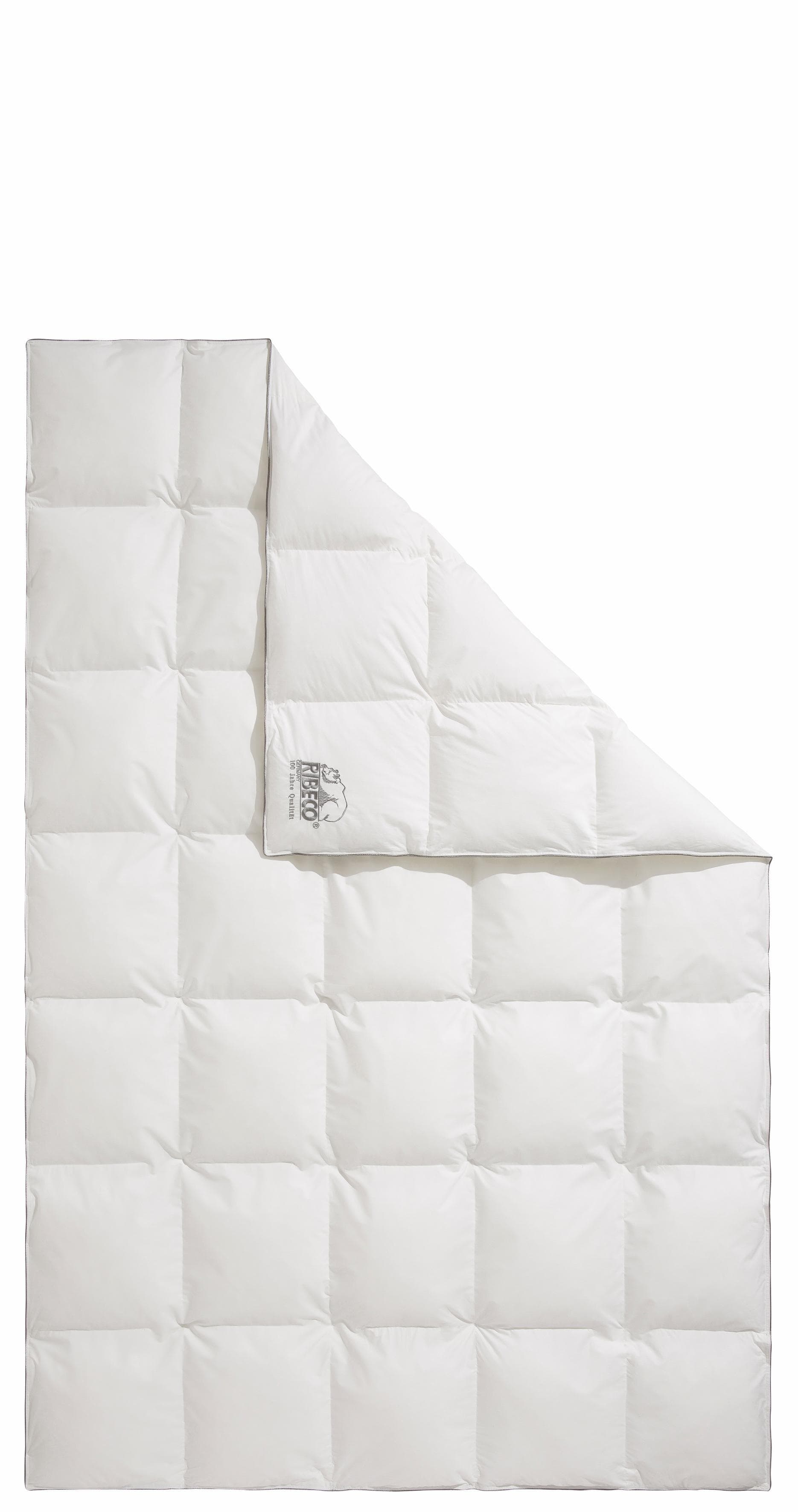 RIBECO Kunstfaserbettdecke Marie: Baumwollbezug & Weiche Microfaserfüllung