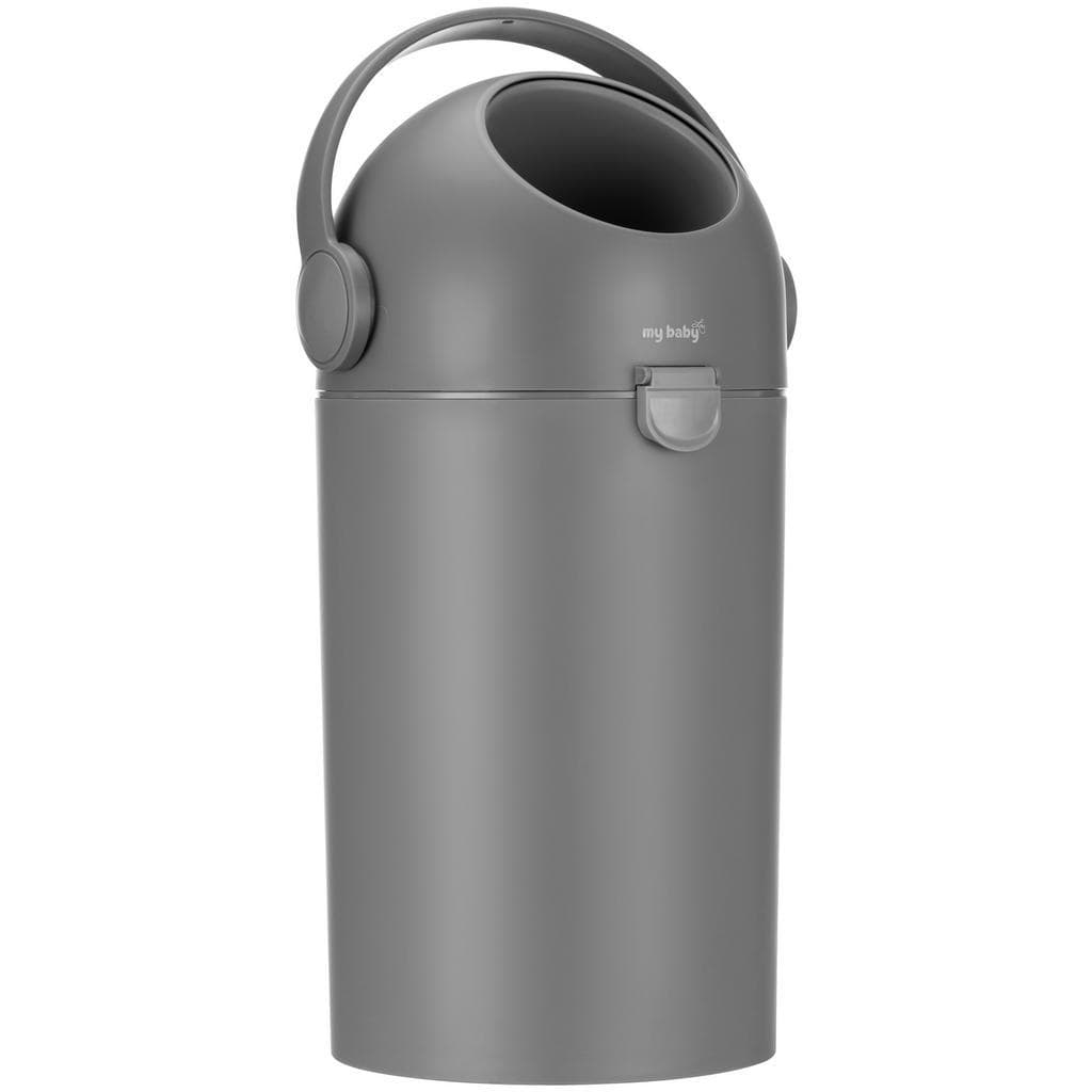 My Baby Lou Windeleimer Dunkelgrau Kunststoff 55 cm mit Deckel