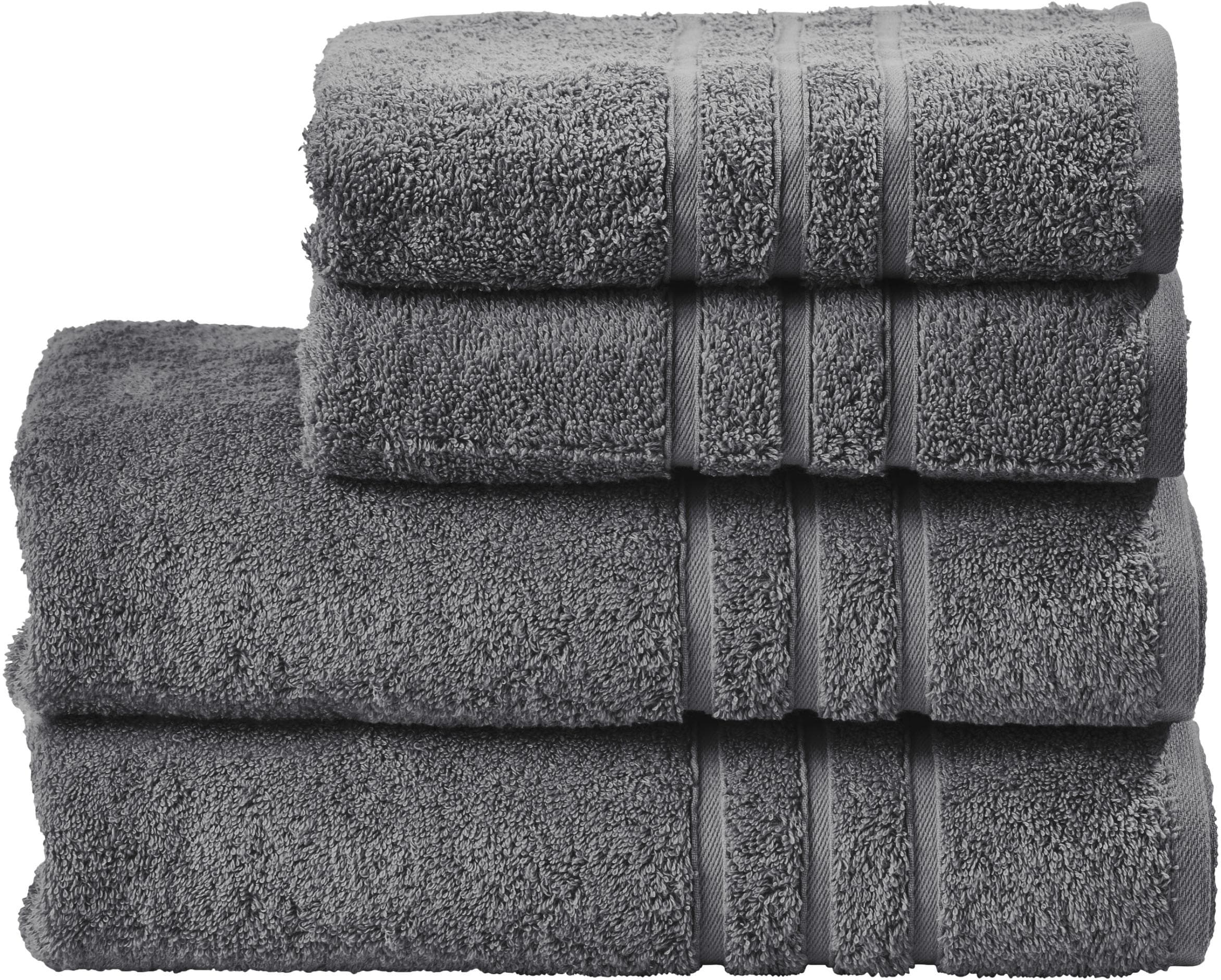 done. Handtuch Set Daily Uni Anthrazit 4 Stk. Walkfrottier