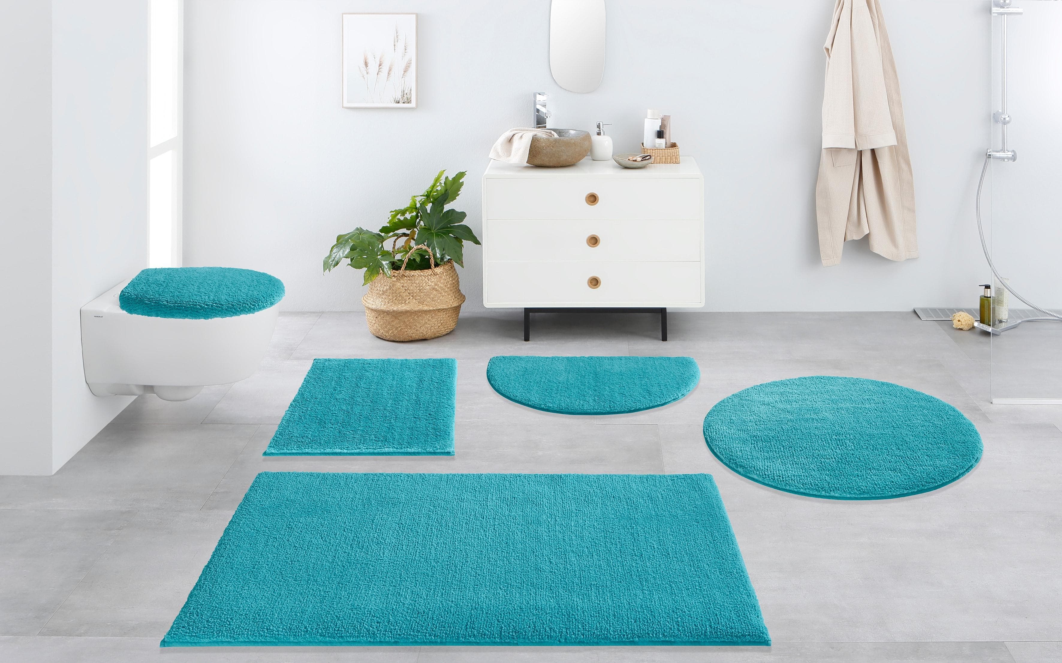 Badematte Vanessa Badvorleger Badezimmer Teppich Türkis Polyester