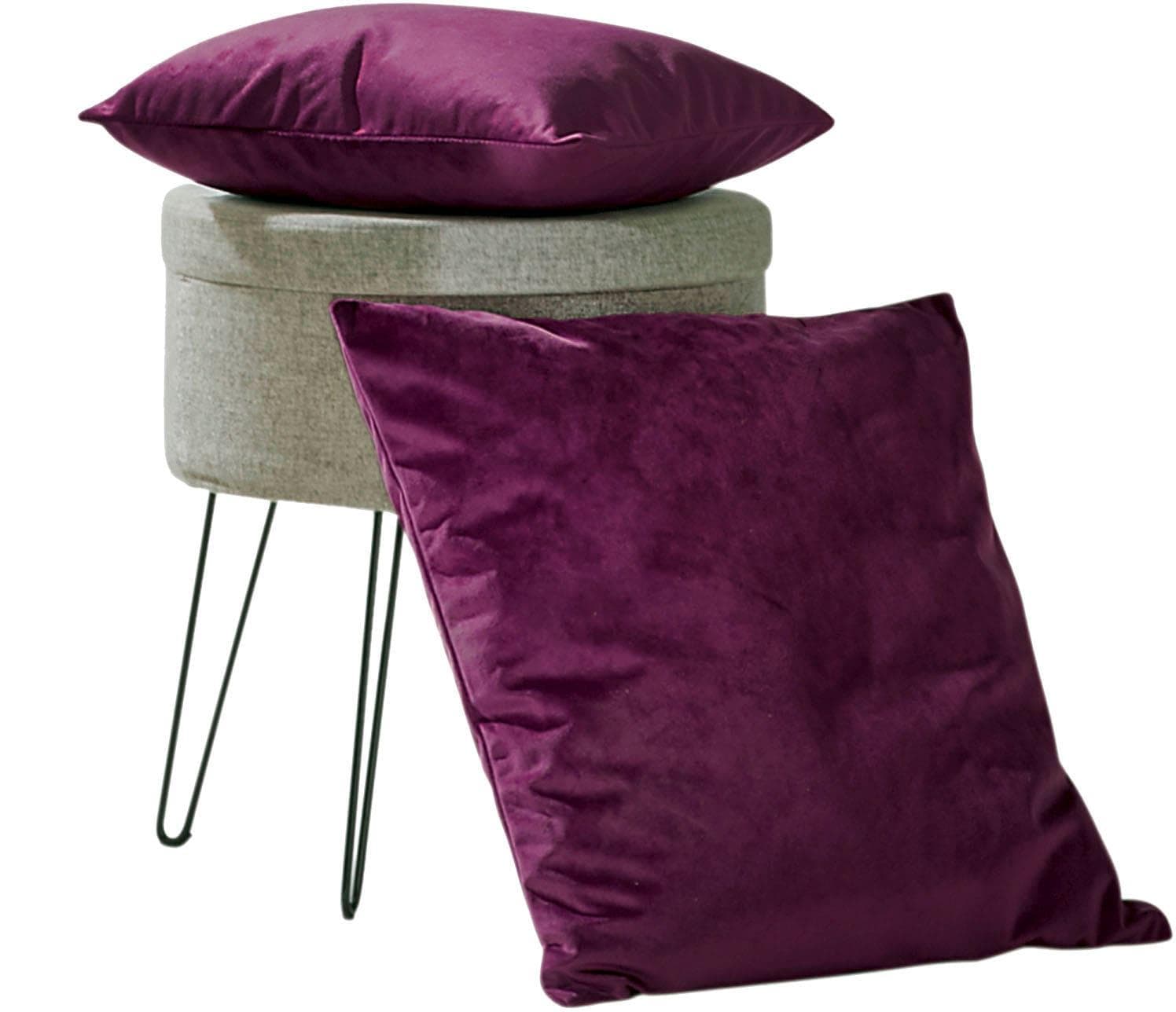 Edles Dekokissen in Lila und Aubergine