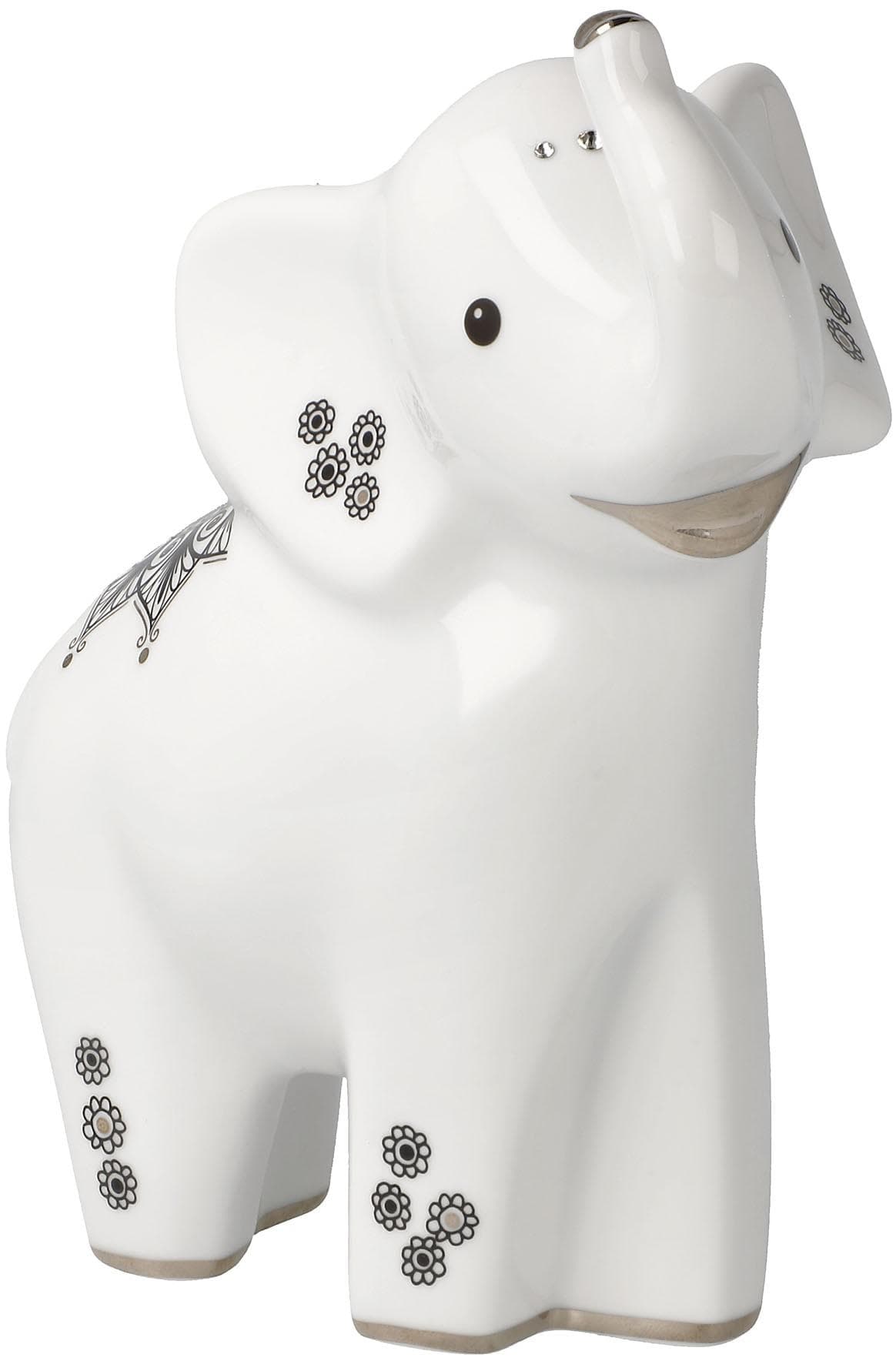 GOEBEL Tierfigur Roho Porzellan Schwarz-Weiß 9,5x15x16 cm