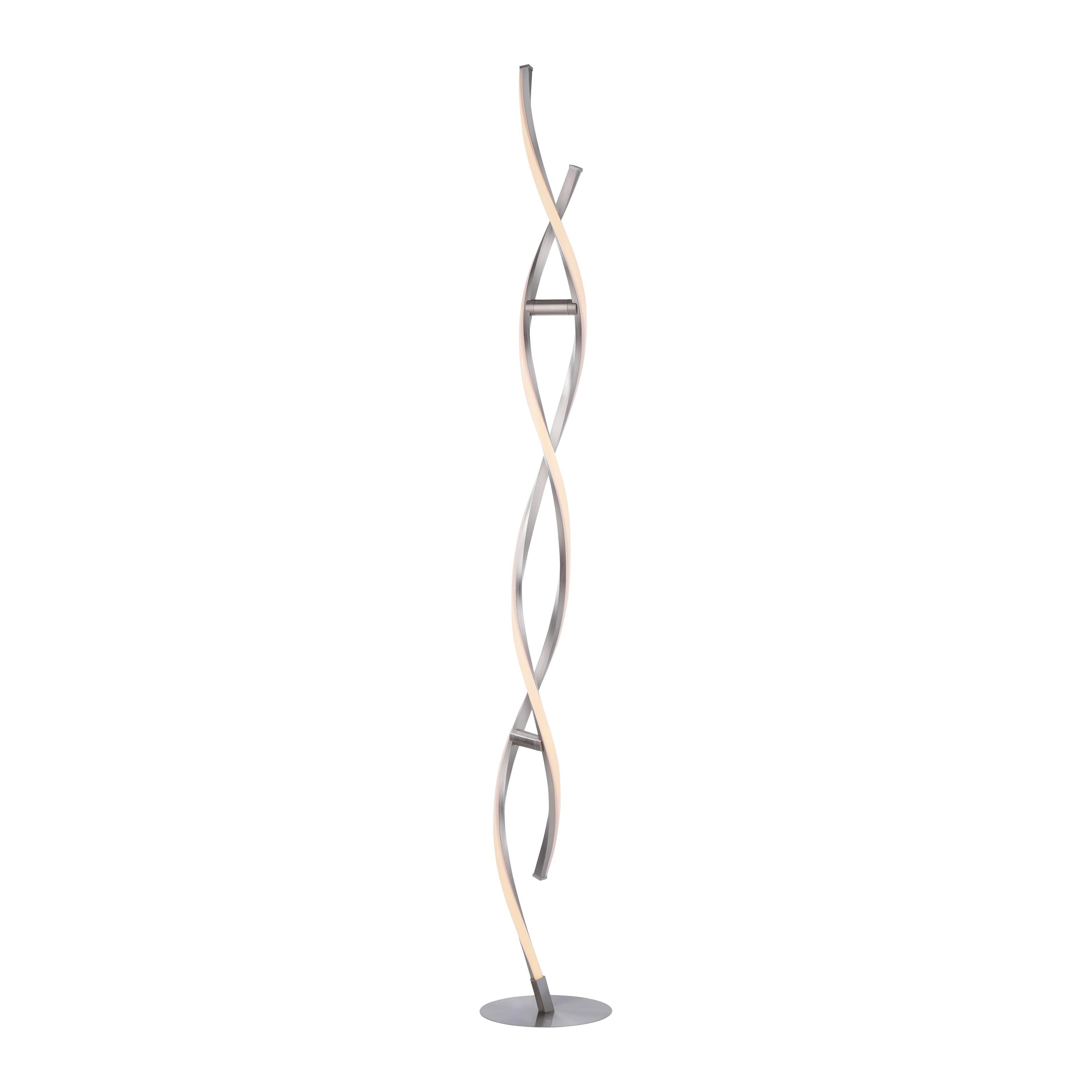 JUST LIGHT Stehlampe Ls-SWING Silber Smart Home RGB LED
