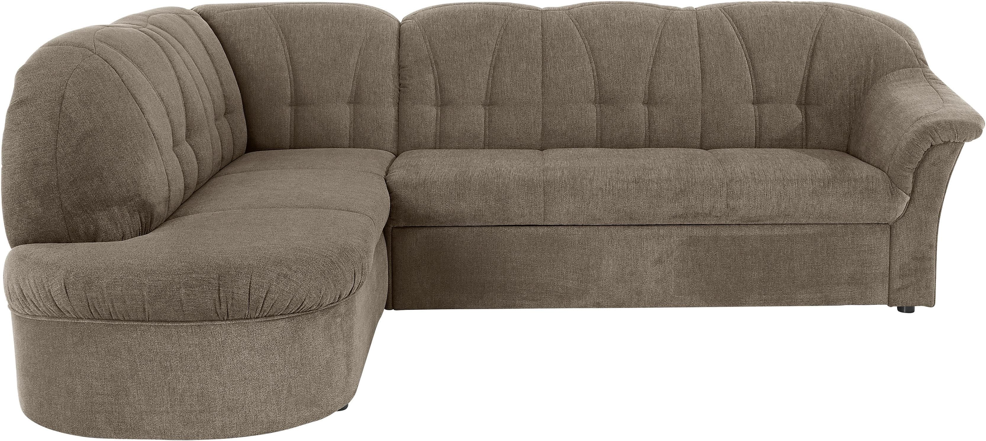 DOMO COLLECTION Ecksofa Pegnitz L-Form Braun