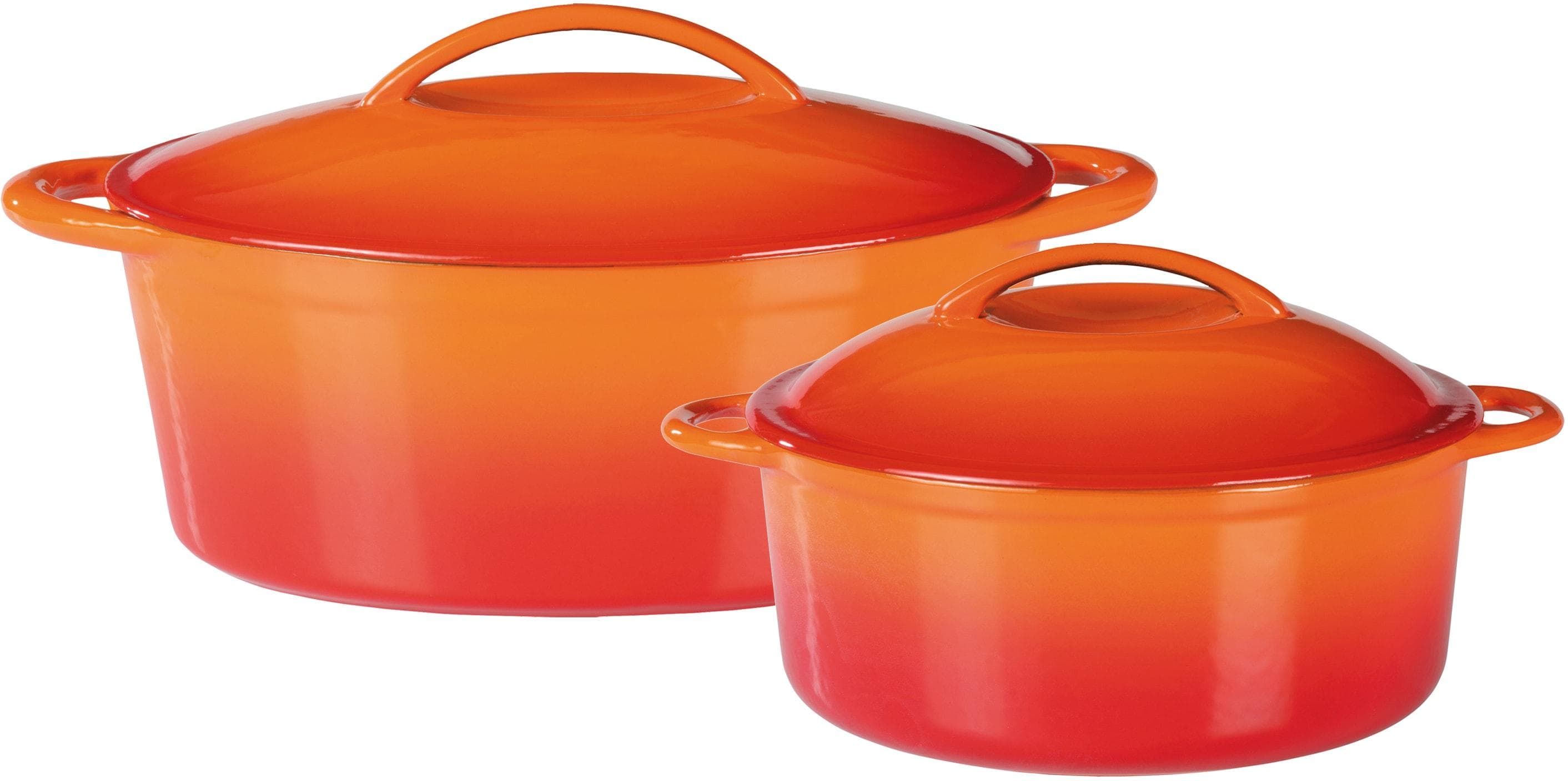 GSW Topf-Set "Orange Shadow" Orange Gusseisen Induktion