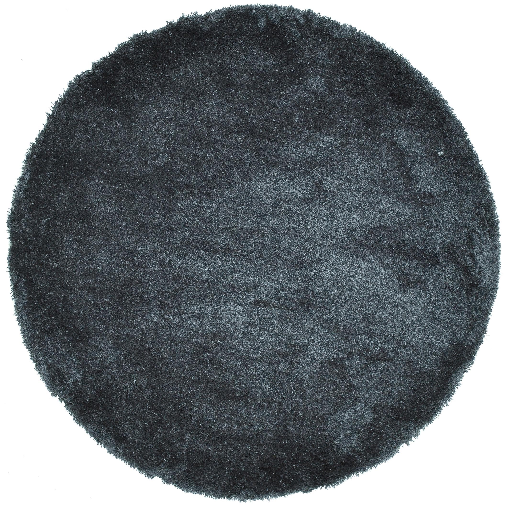 TOM TAILOR HOME Shaggy Teppich Cozy Hochflor Rund Anthrazit