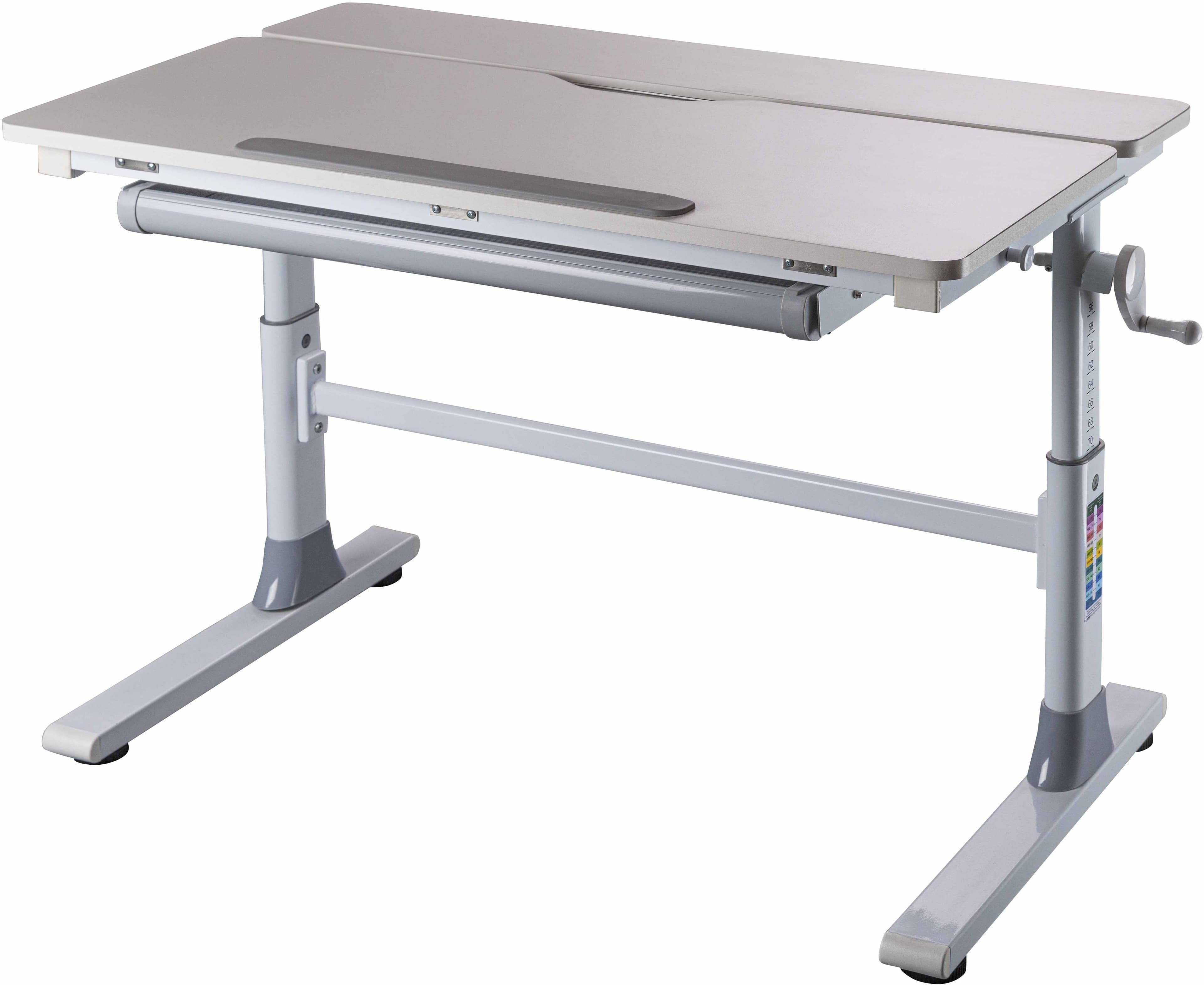 Kinderschreibtisch INTER LINK Weiß/Grau Höhenverstellbar