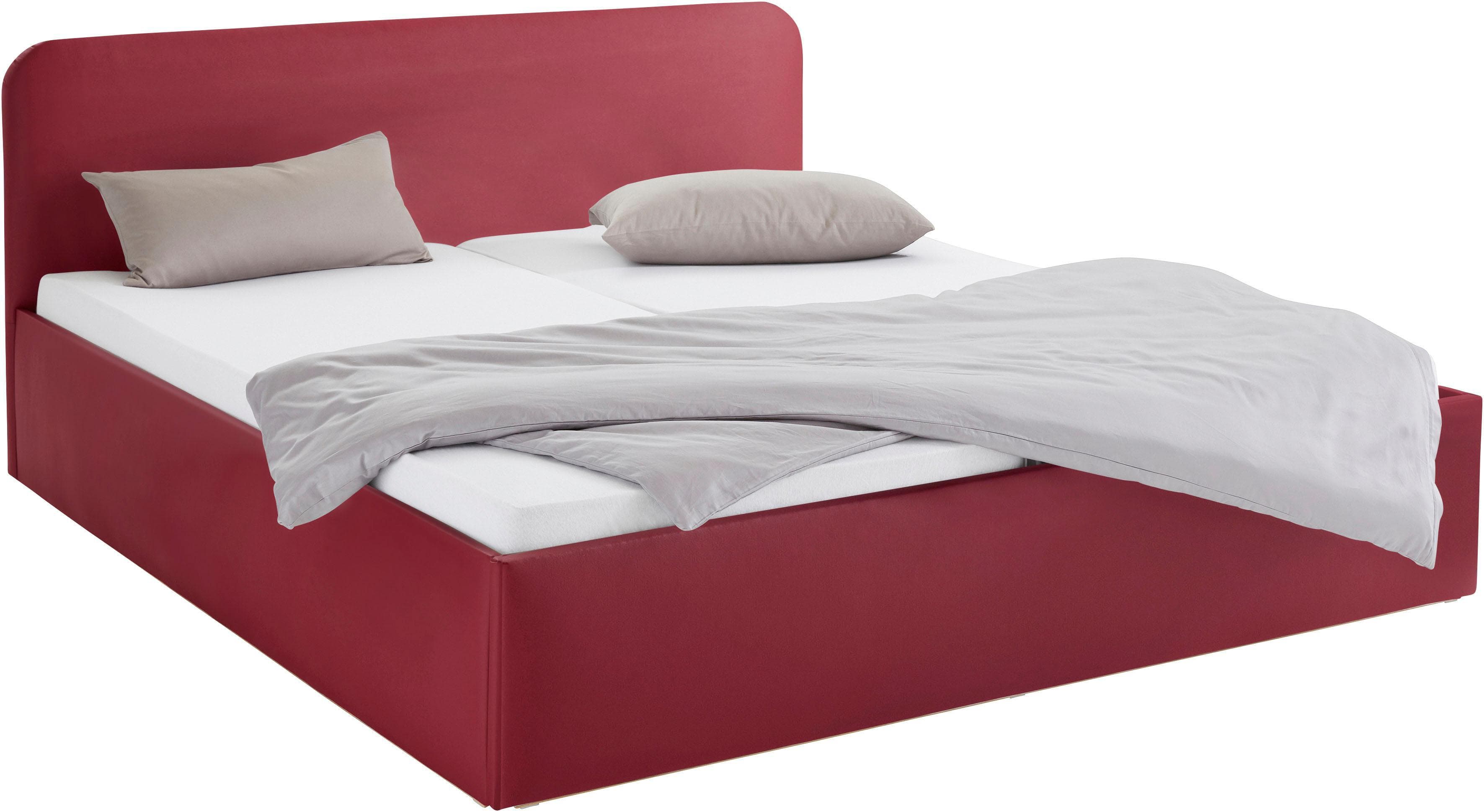 Westfalia Schlafkomfort Polsterbett Rot inkl. Bettkasten