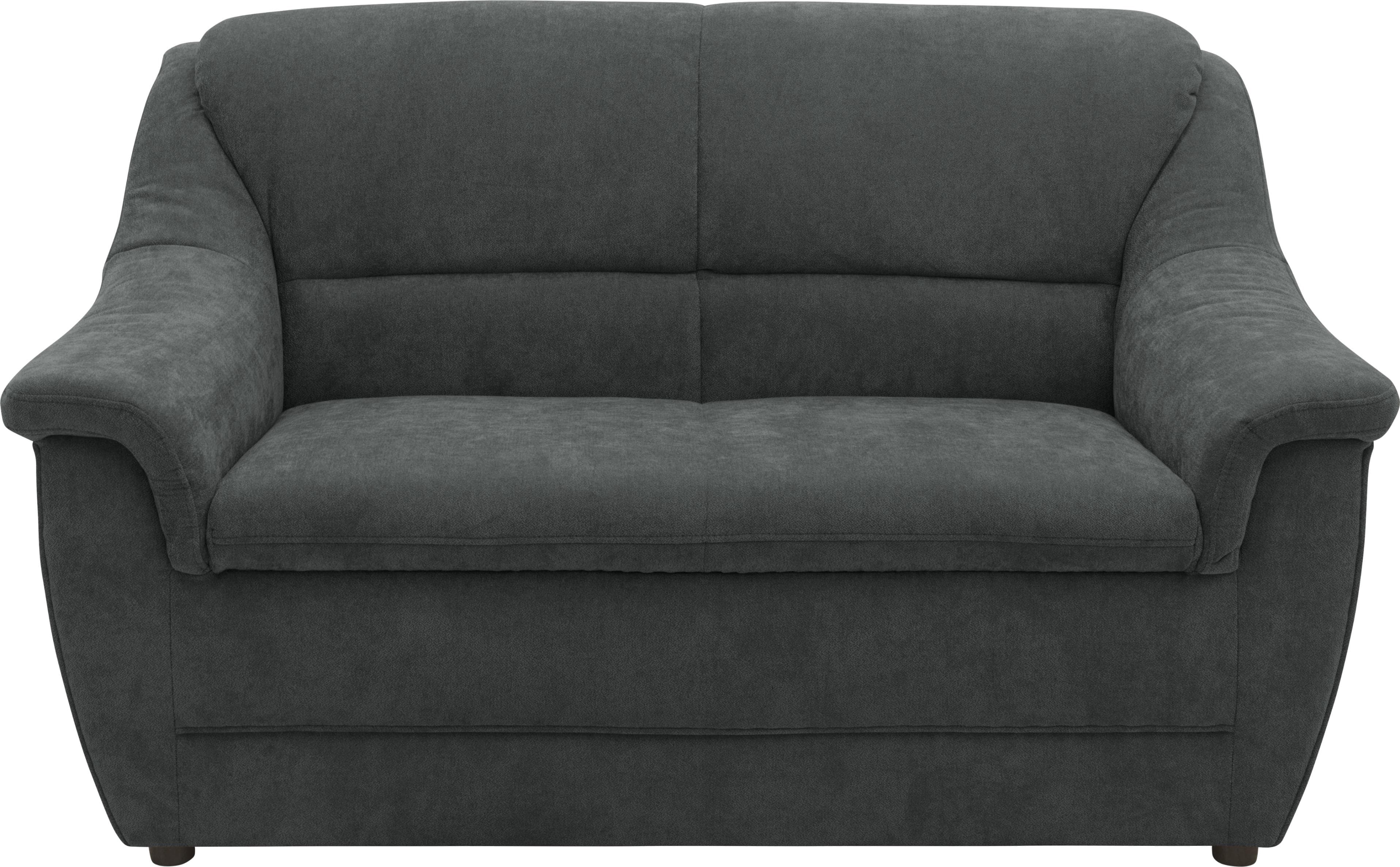 DOMO COLLECTION Lale 2-Sitzer Sofa Grau Microfaser