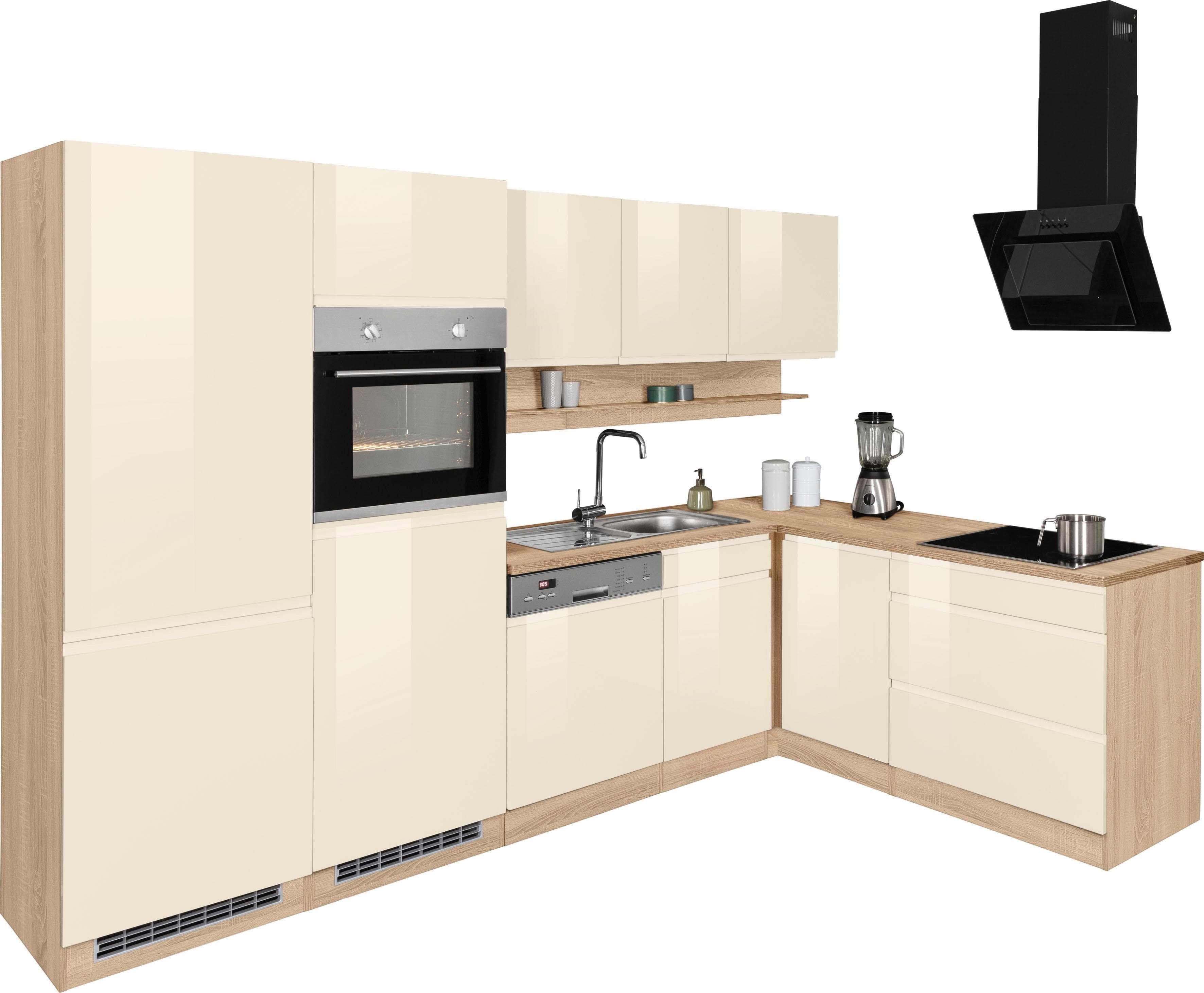 Winkelküche KOCHSTATION "KS-Virginia" Beige Eiche Sonoma