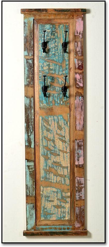 Garderobenpaneel Riverboat Bunt Massivholz