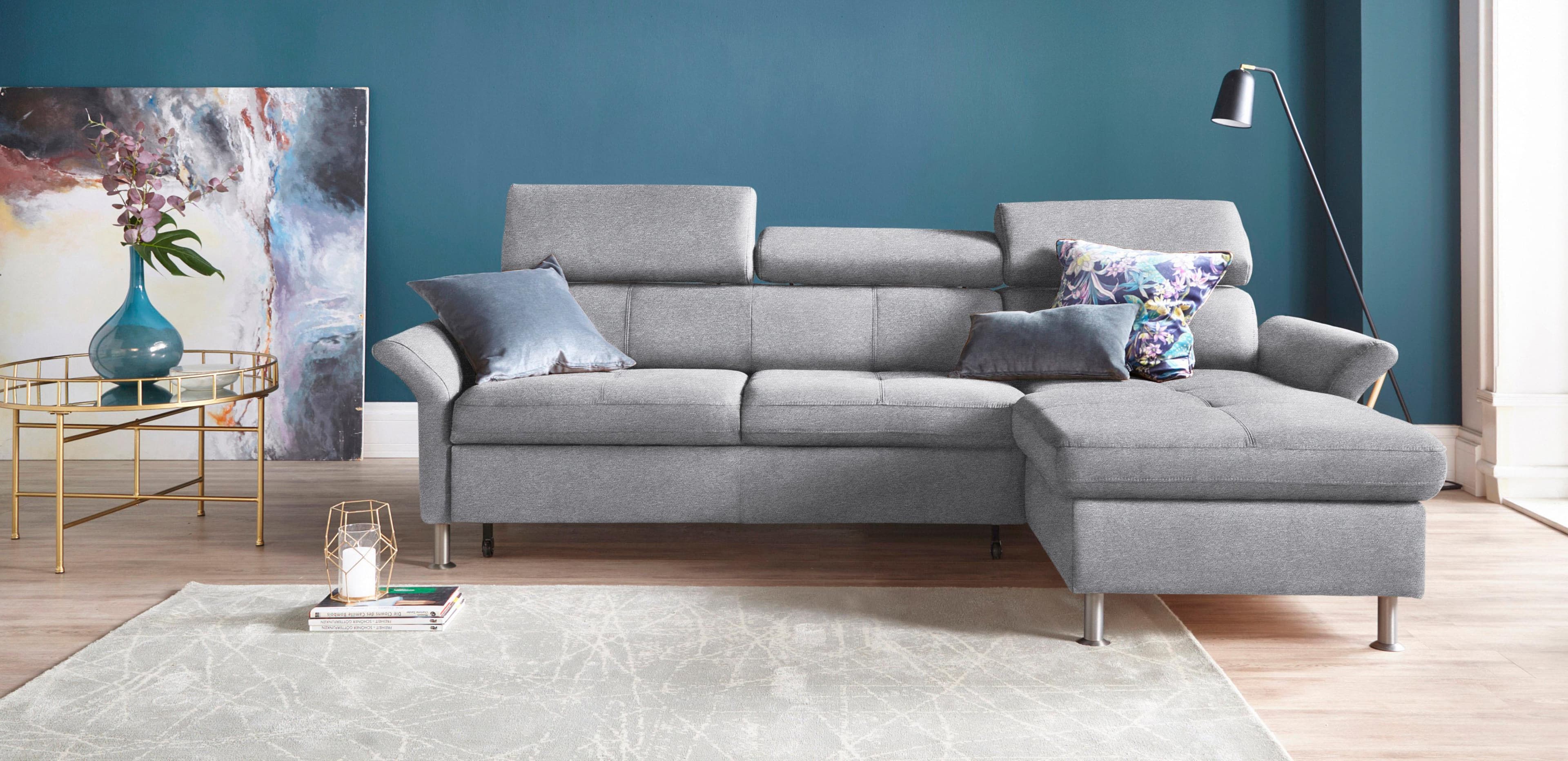 Ecksofa EXXPO SOFA FASHION Maretto Beige mit Bettfunktion