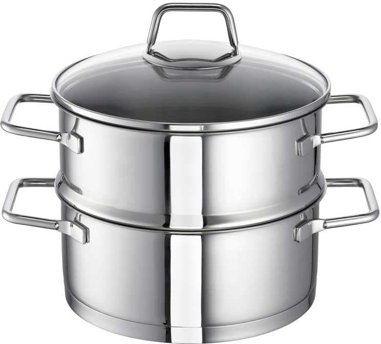 Schulte-Ufer Dampfgartopf Wega Silber Edelstahl 16 cm Induktion