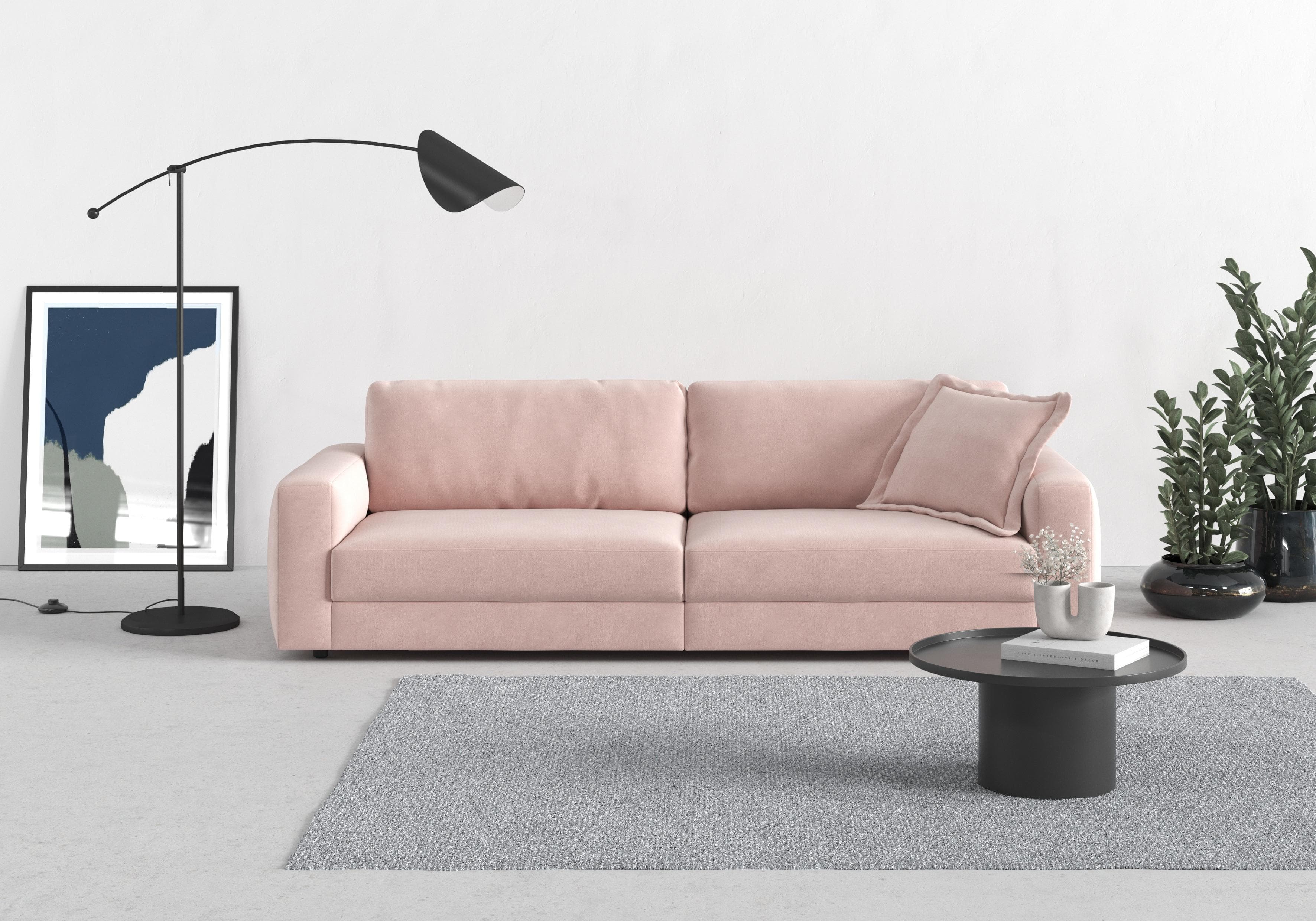 Trendiges Lila Sofa mit Cord-Design