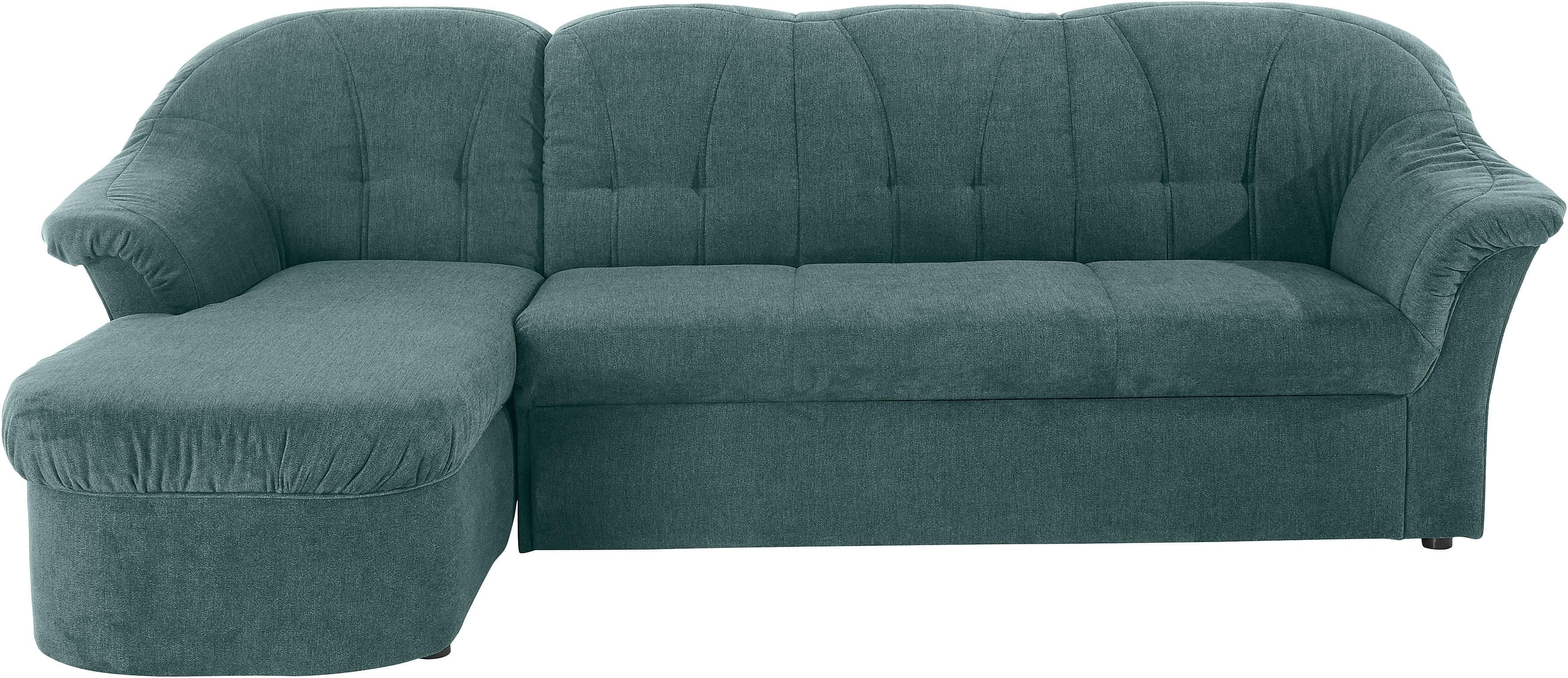 DOMO COLLECTION Ecksofa Pegnitz L-Form Blau Petrol