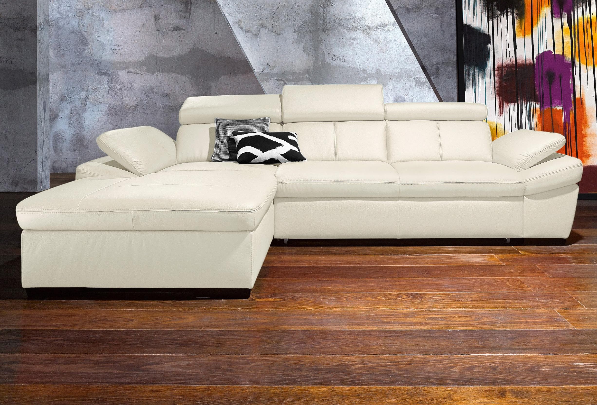 Ecksofa EXXPO Salerno L-Form mit Bettfunktion und Bettkasten