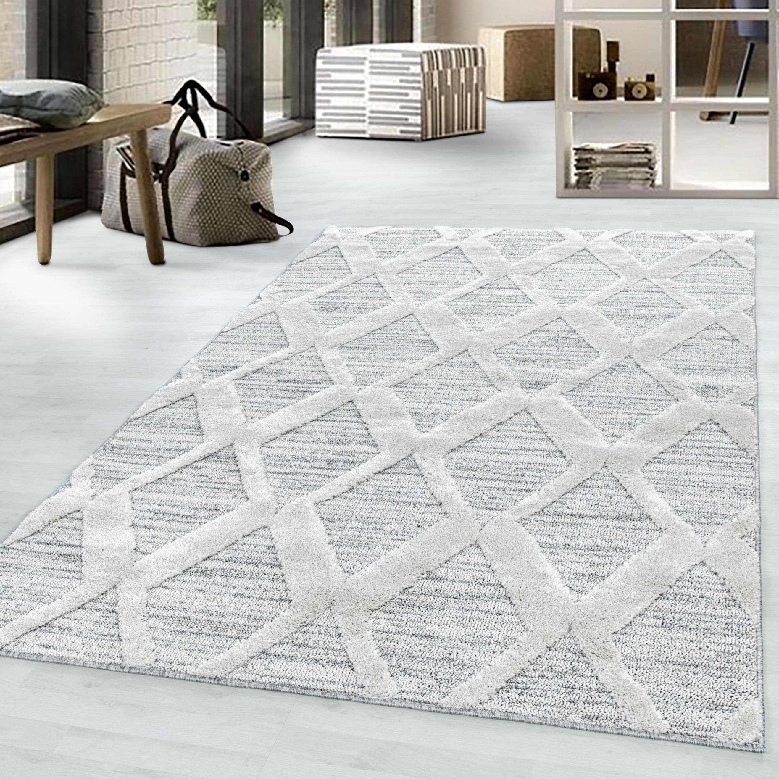 Ayyildiz Teppiche PISA 4703 Grau Polypropylen Webteppich