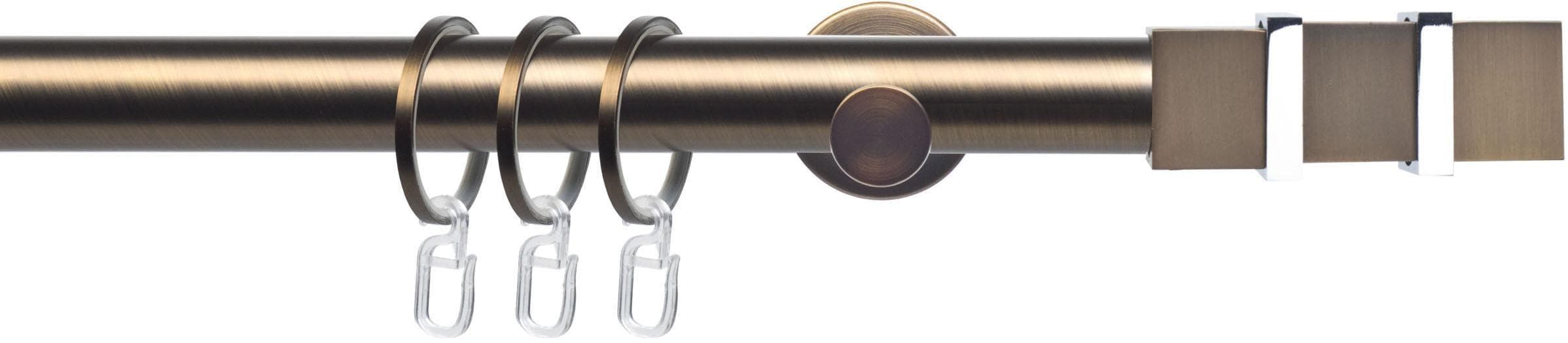 Liedeco Gardinenstange Celtic Quader Bronzefarben 160 cm