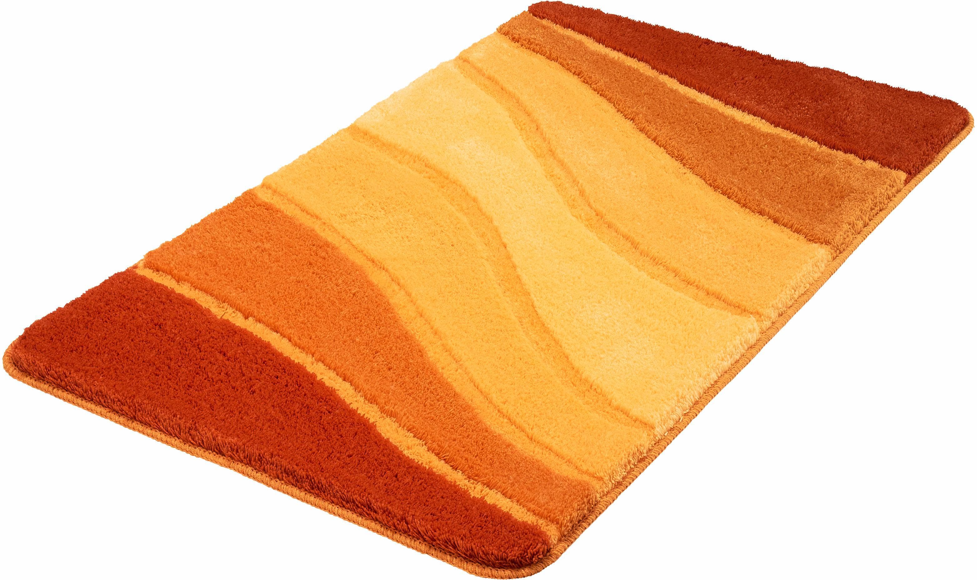 Badematte MEUSCH "Ocean" Gelb Kunstfaser Wellen Design