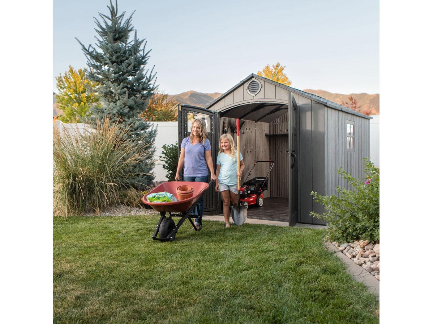 Lifetime Gerätehaus Jupiter Grau HDPE Kunststoff