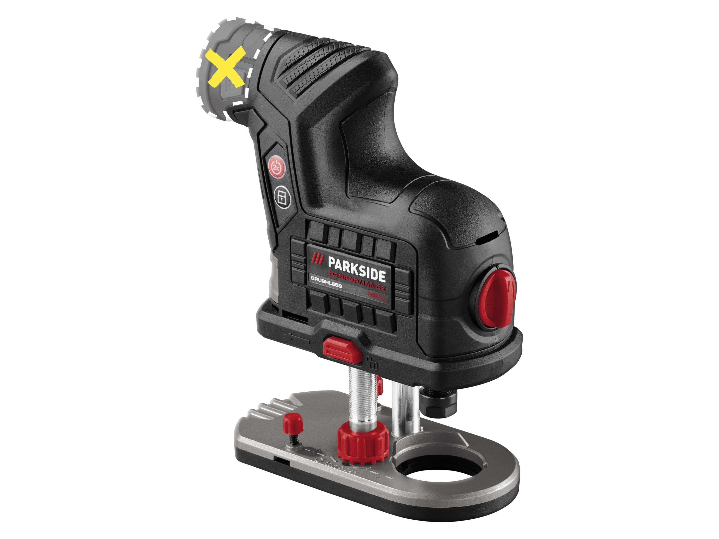 PARKSIDE PERFORMANCE® 12 V Akku-Kantenfräse PPAKF 12 A1 ohne Akku und Ladegerät