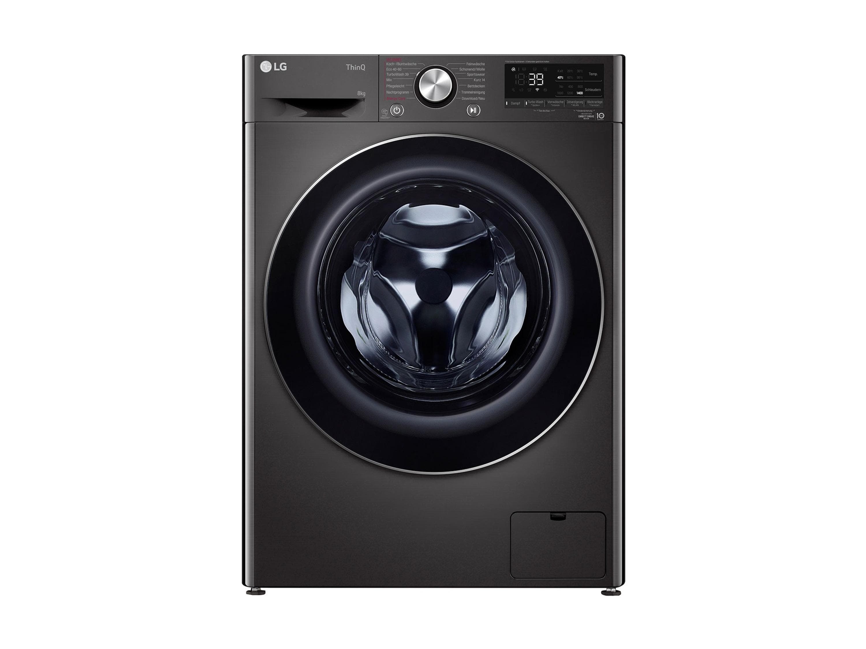 LG Waschmaschine F4WV708P2BA TurboWash Energieeffizienz A Schwarz