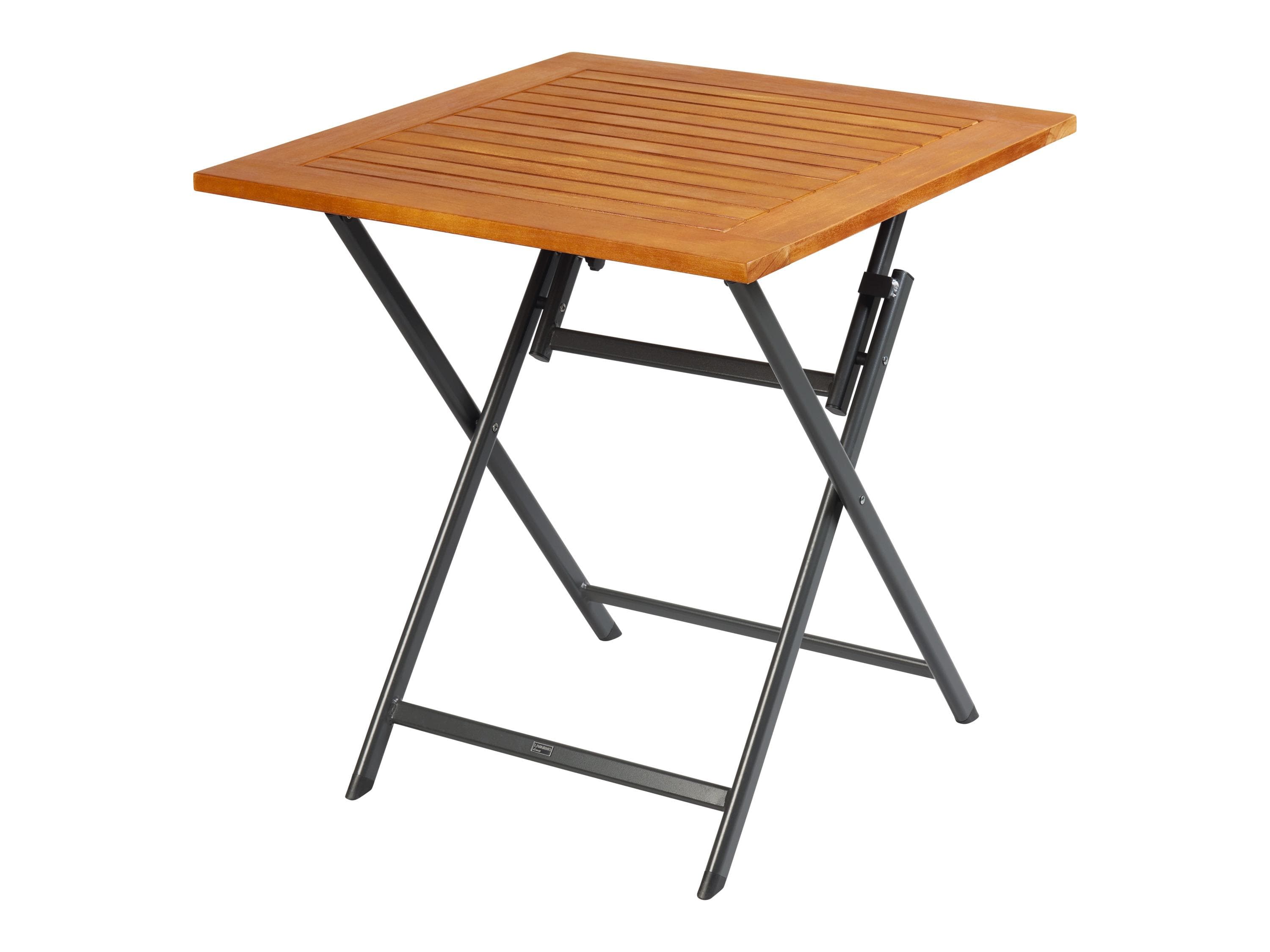 LIVARNO home Alu-Klapptisch Valencia mit pflegeleichter Holzplatte