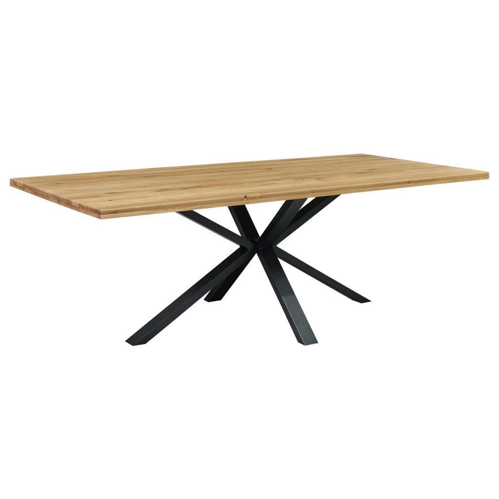 Boxxx Esstisch Schwarz Eiche Massiv Rechteckig Sternfuß