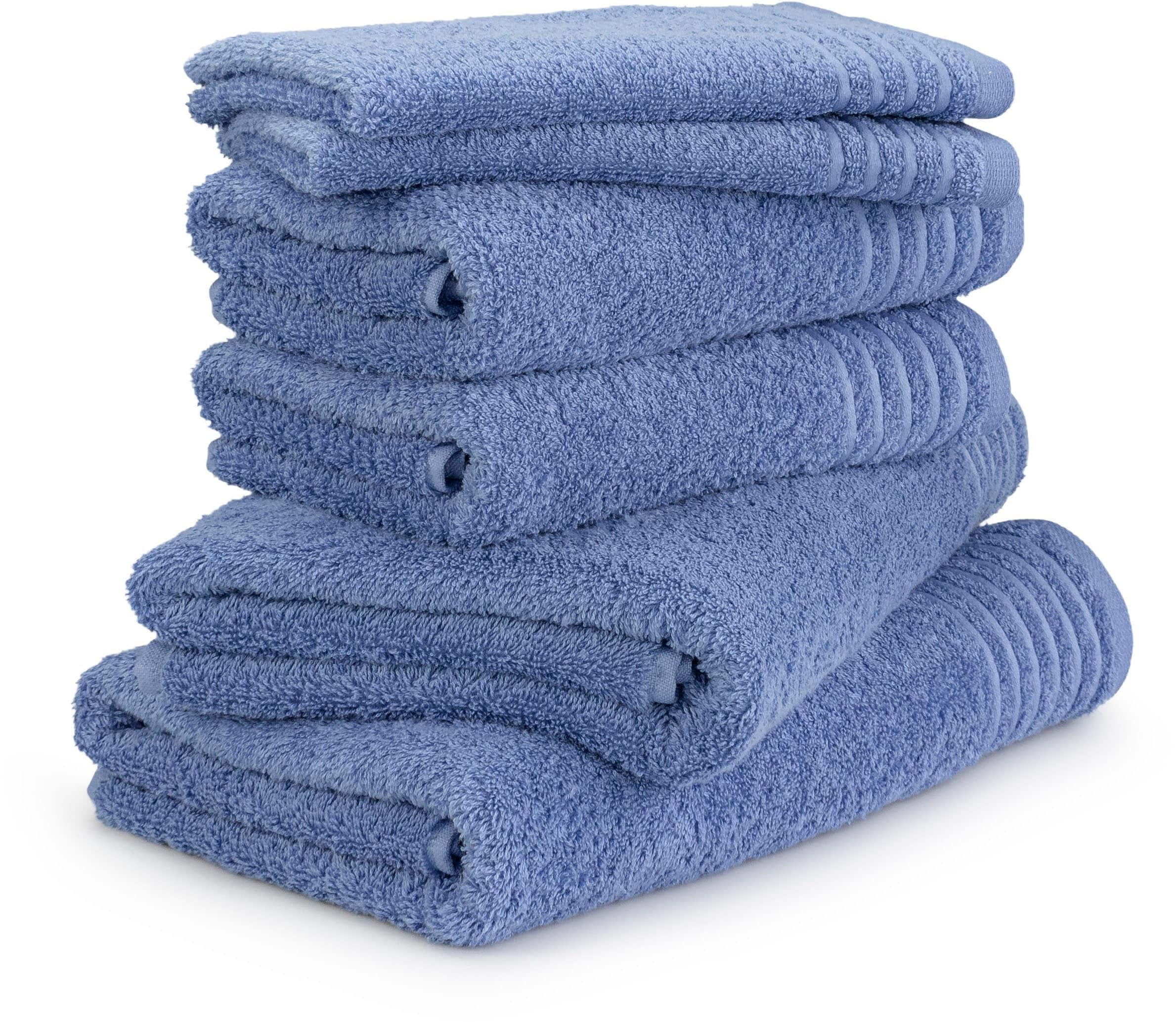 MÖVE Handtuch Set New Classic 6-tlg. Cornflower Blau Walkfrottier