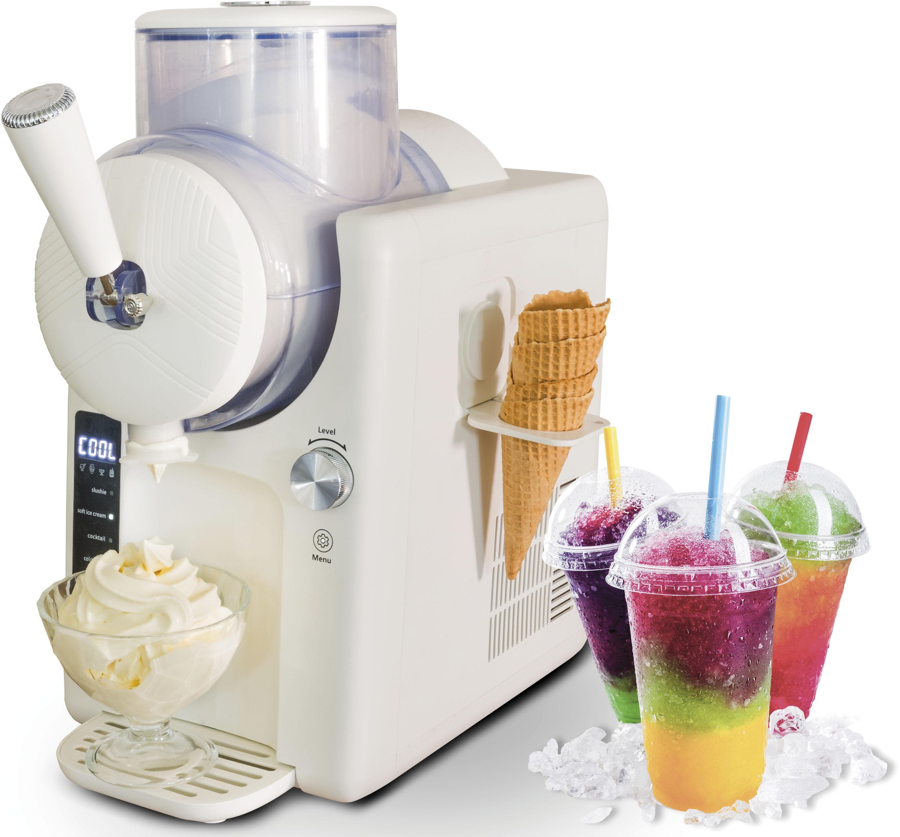 UNOLD Slush-Eismaschine "Sofie 48950" Weiß 2in1-Slush und Softeismaschine