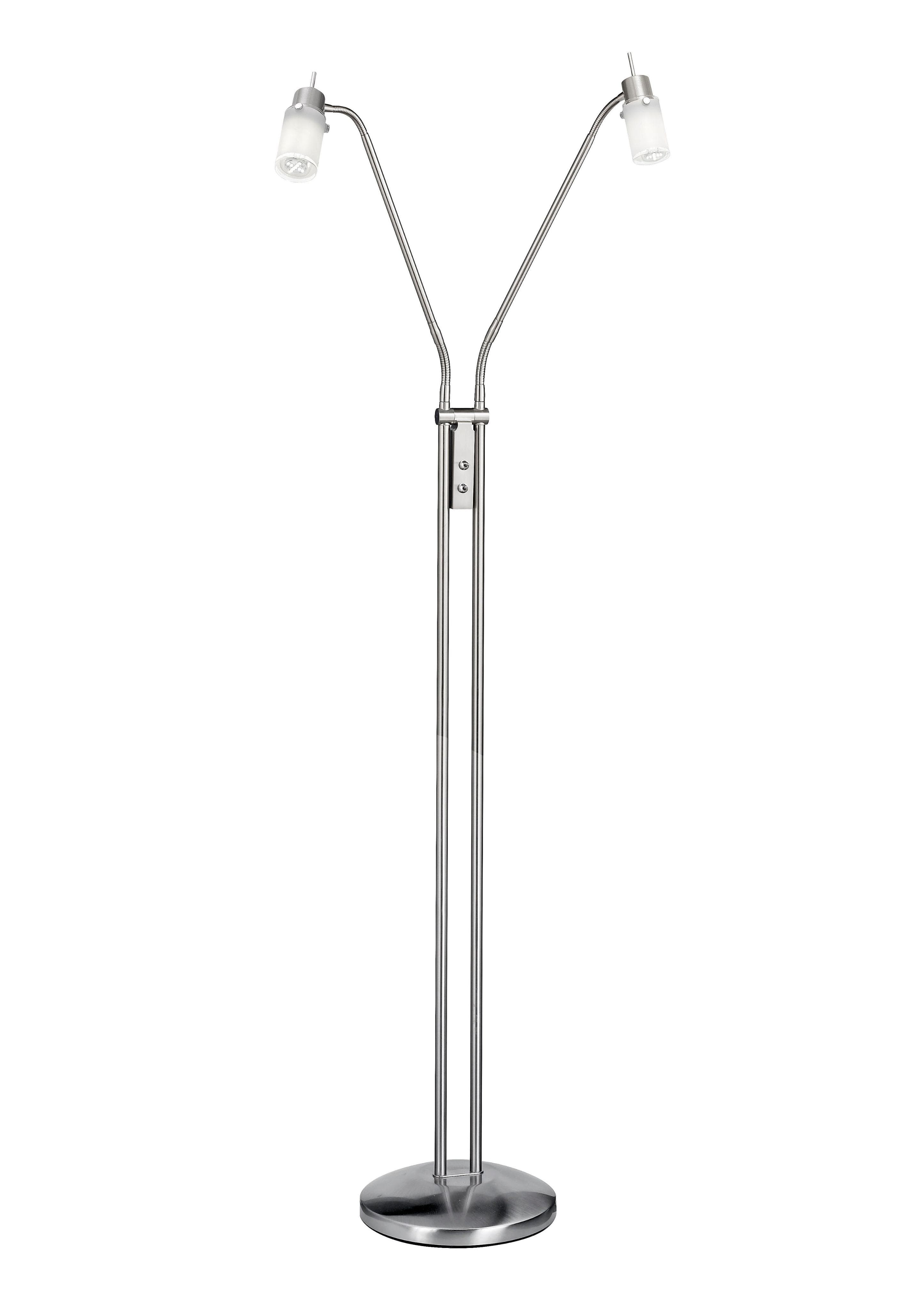 JUST LIGHT Stehlampe MAX LED Silber LED-Leuchtmittel