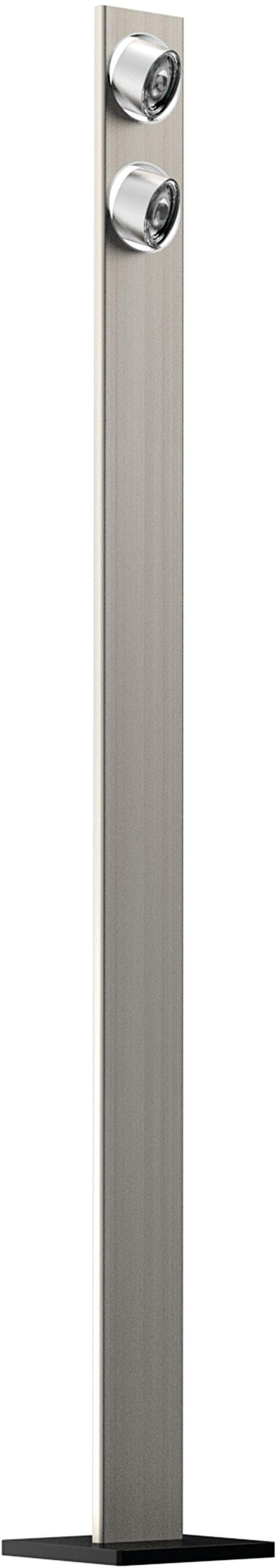 EVOTEC Stehlampe LIGHT WAVE Aluminiumfarben 140 cm LED Touch Dimmer