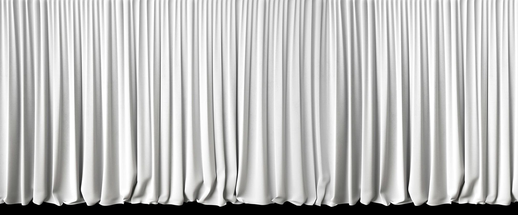 Fototapete ARCHITECTS PAPER White Curtain 3D-Motiv Grau/Schwarz/Silber 6m x 2,5m