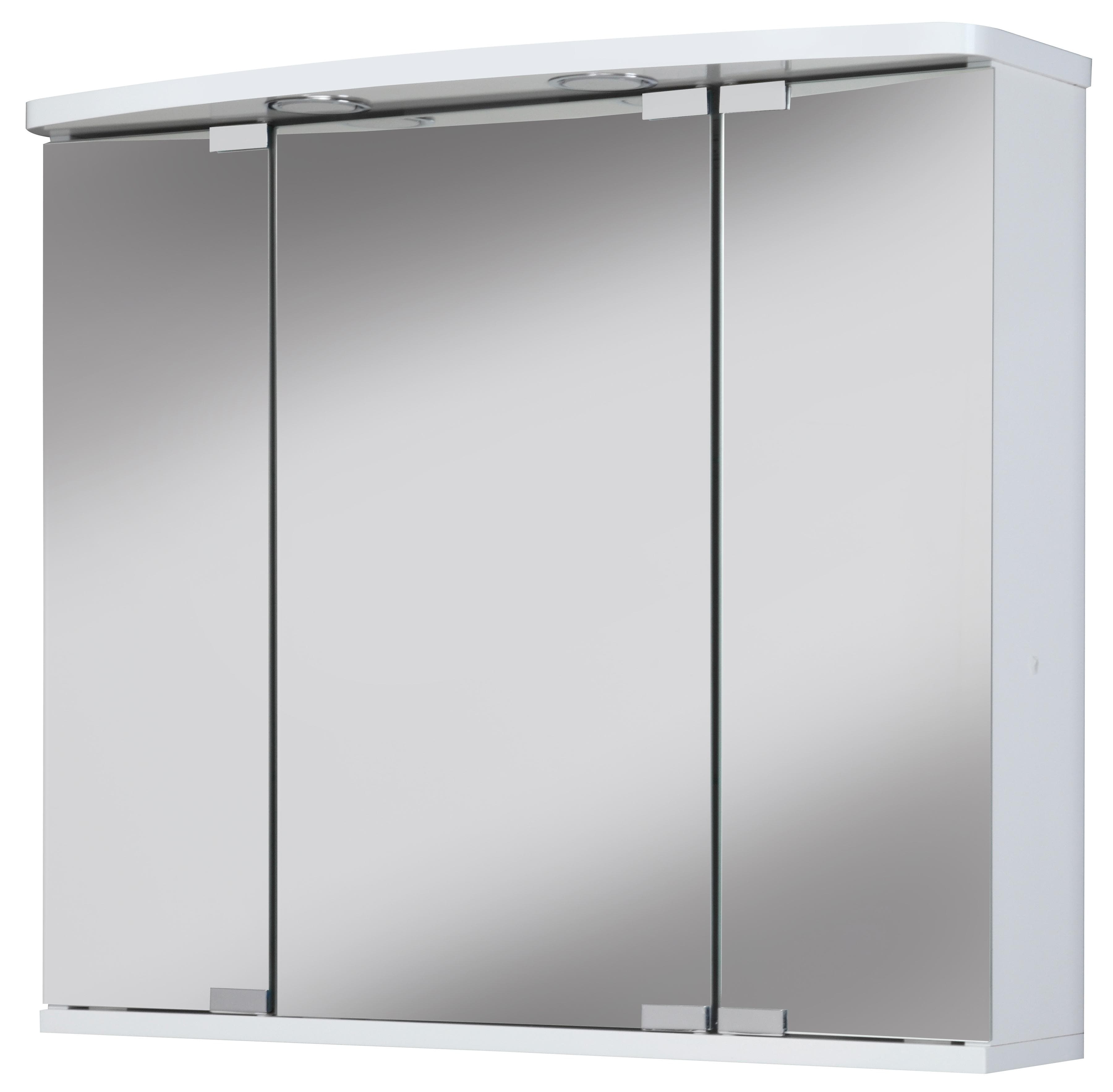 JOKEY Spiegelschrank Doro LED Weiß Hochglanz mit LED und Steckdose