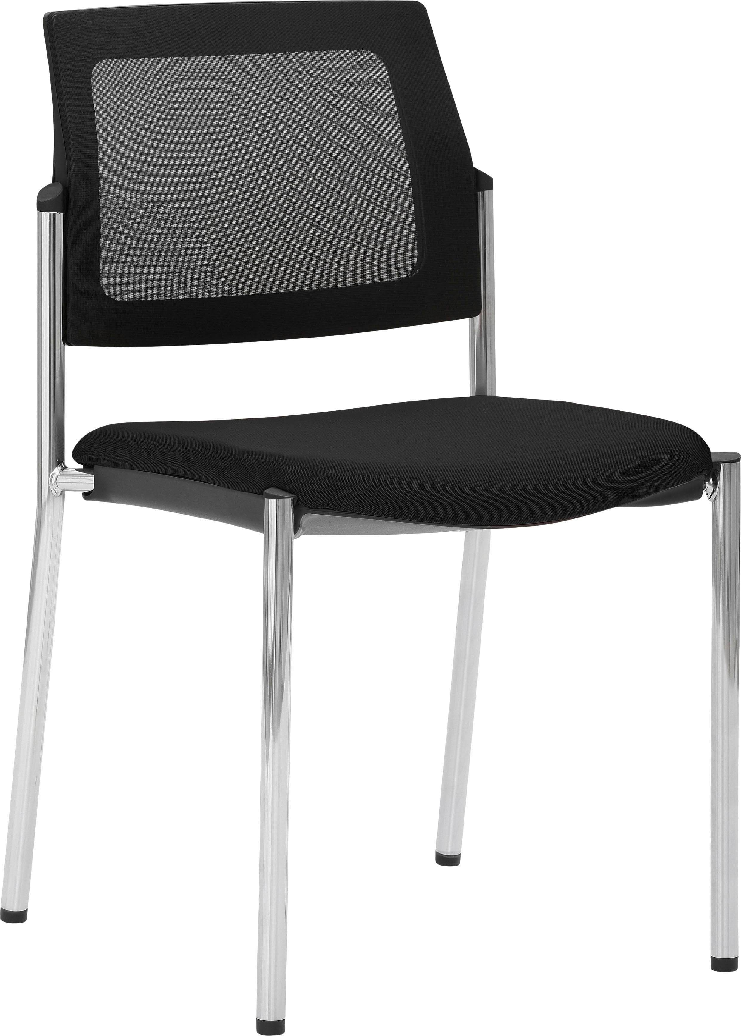 Besucherstuhl MAYER SITZMÖBEL 2519 Schwarz Stapelbar