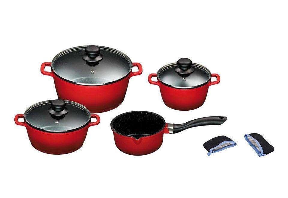 Topf-Set KING Rot Schwarz 7-tlg. Induktion