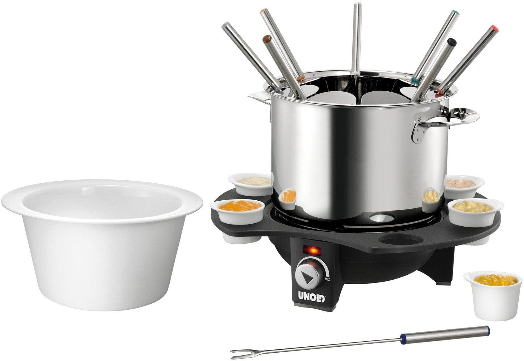 UNOLD Elektro-Fondue Élégance 48645 Schwarz/Weiß