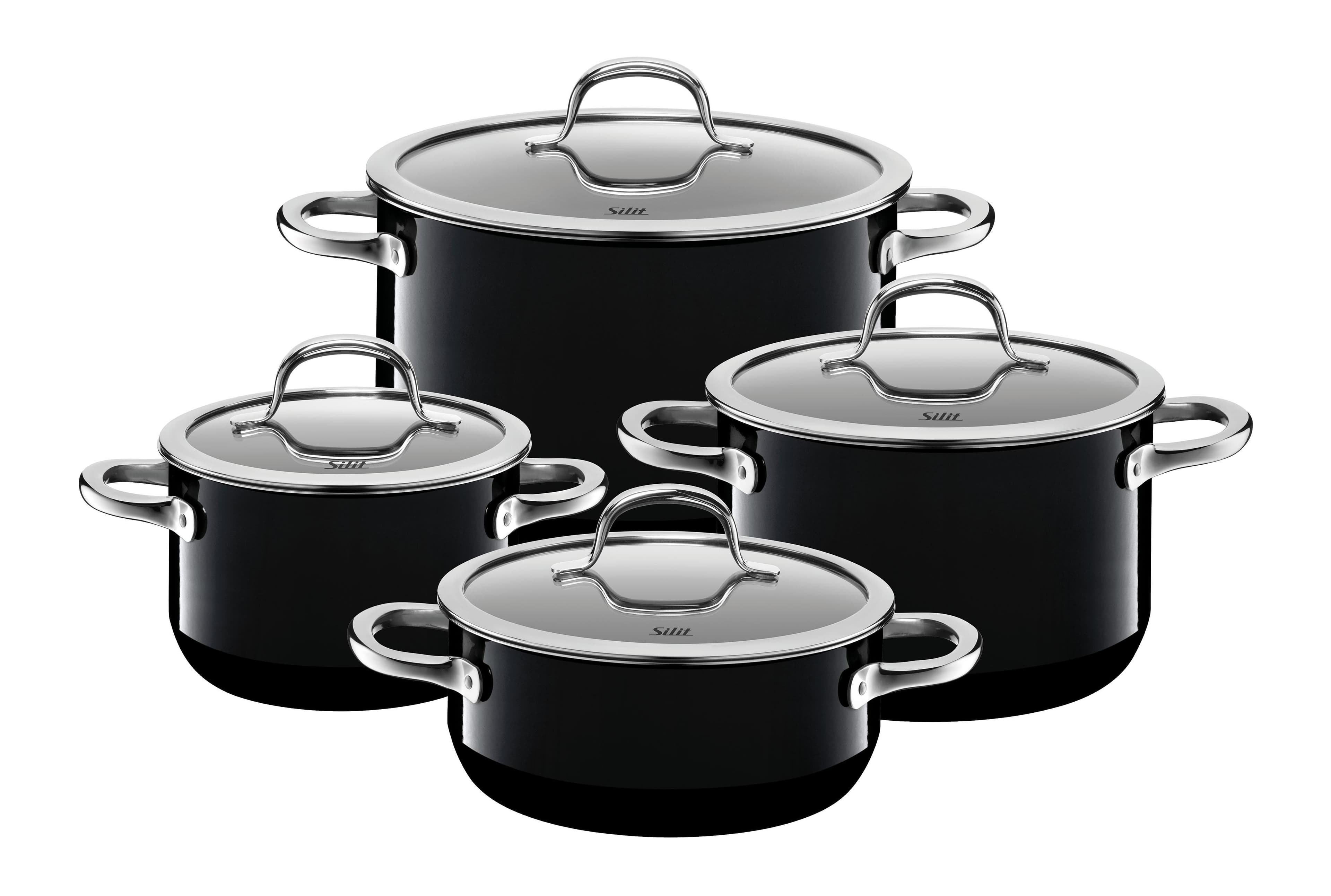 Silit Silargan Passion Topf-Set 4-teilig Schwarz Induktion