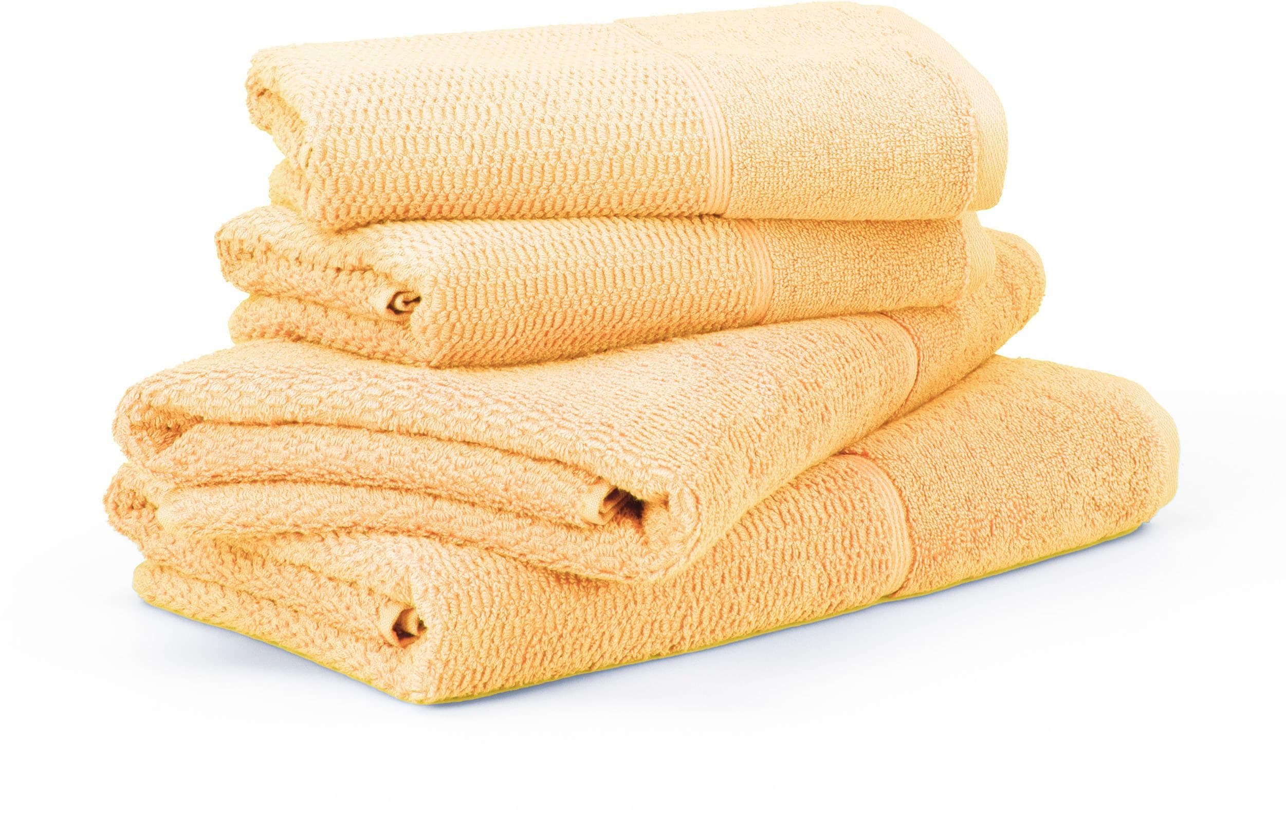 Handtuch Set MÖVE FOR FROTTANA Pearl Gelb 4 Stk. Walkfrottier