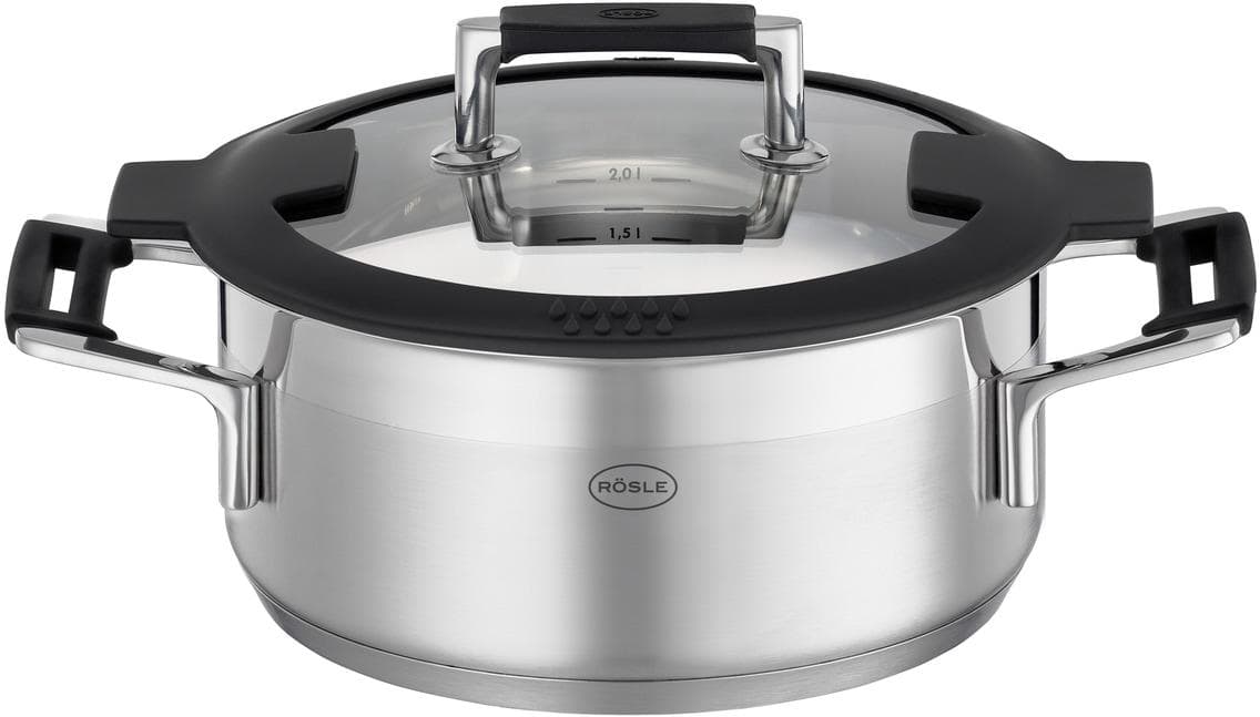 RÖSLE SILENCE PRO Bratentopf Silber/Schwarz 20 cm Induktion