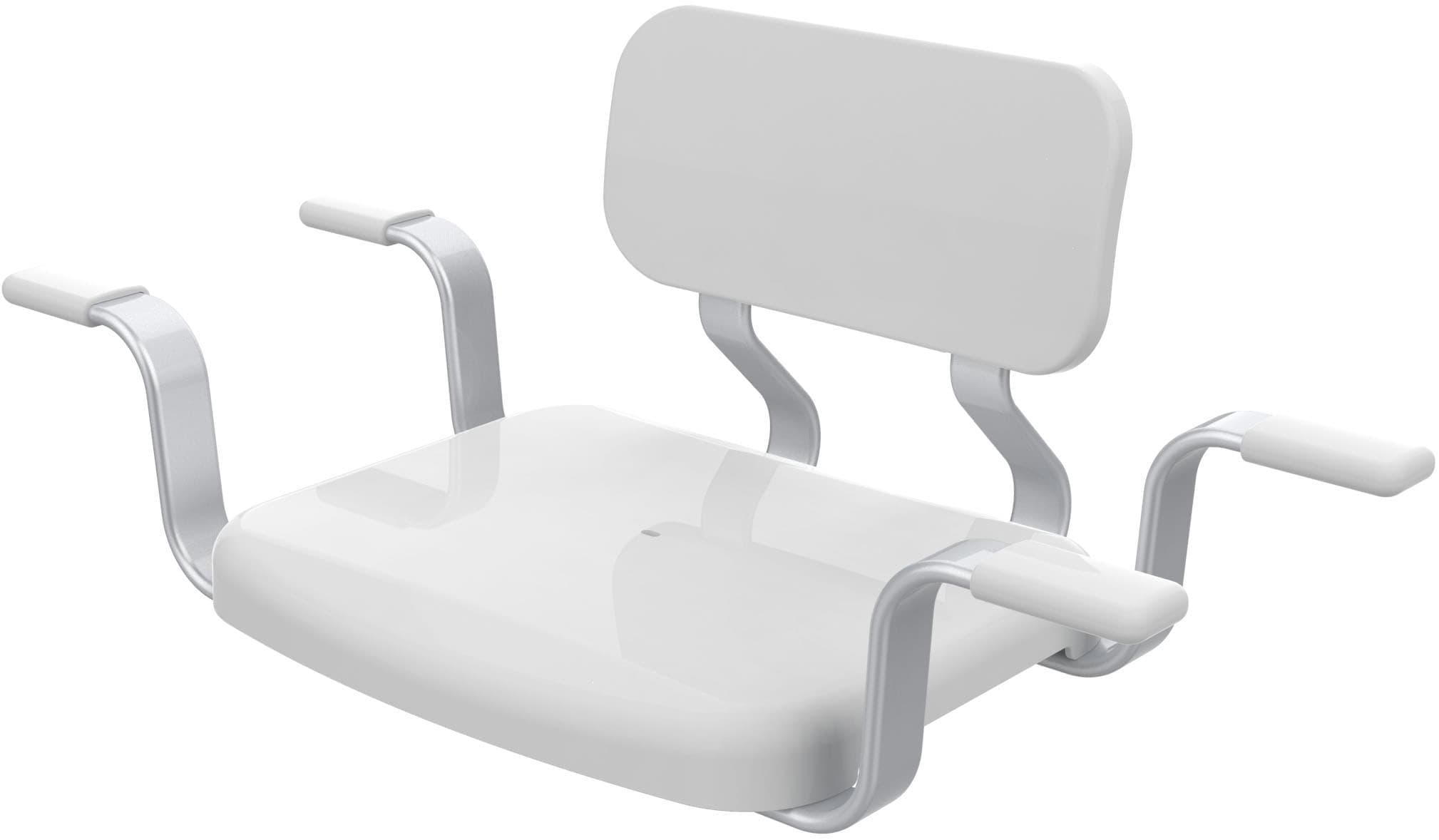 Ergonomischer Badewannensitz aus Kunststoff und Aluminium