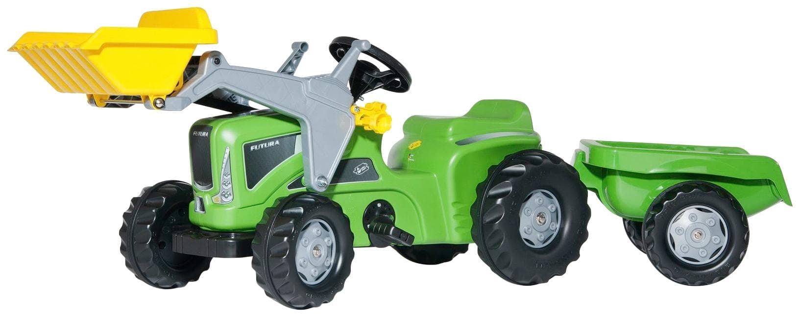 Tretfahrzeug ROLLY TOYS rollyKid Futura grün - Traktor mit Trailer