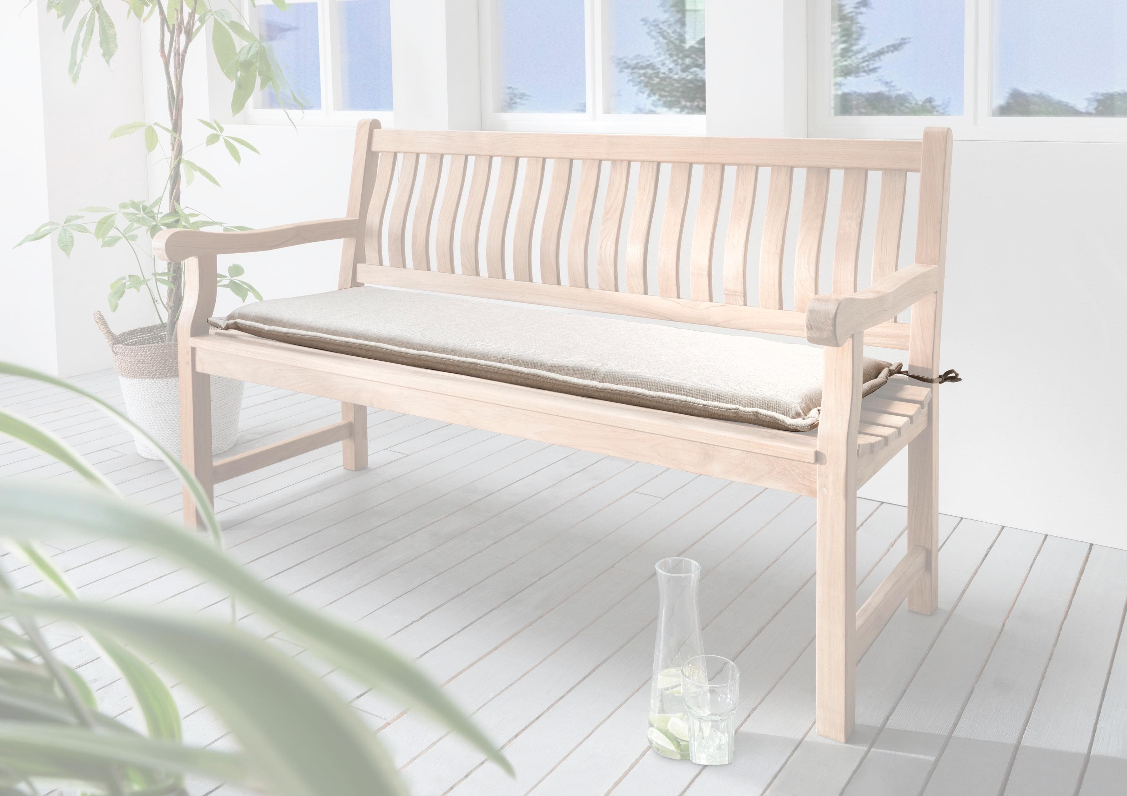 Bankauflage Destiny in beige, sand meliert