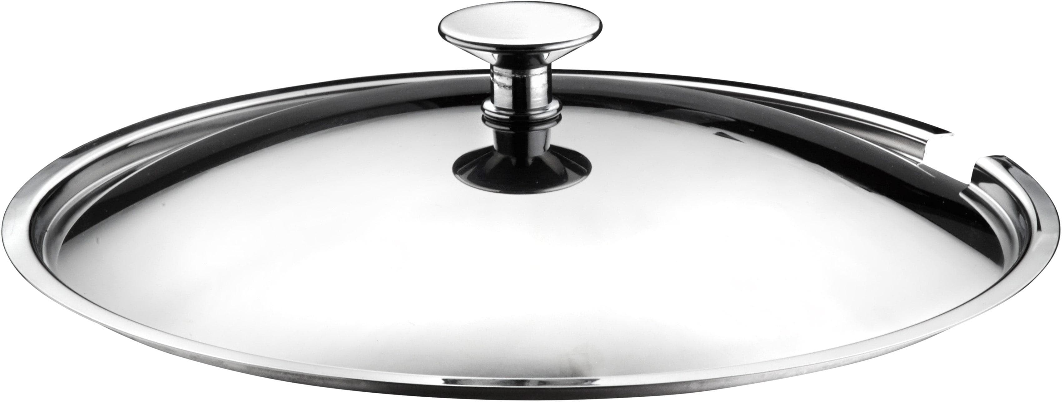 Professioneller Edelstahl-Deckel in Silber, 24 cm