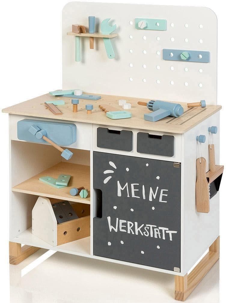 MUSTERKIND® Spielwerkbank Fagus, weiß/natur