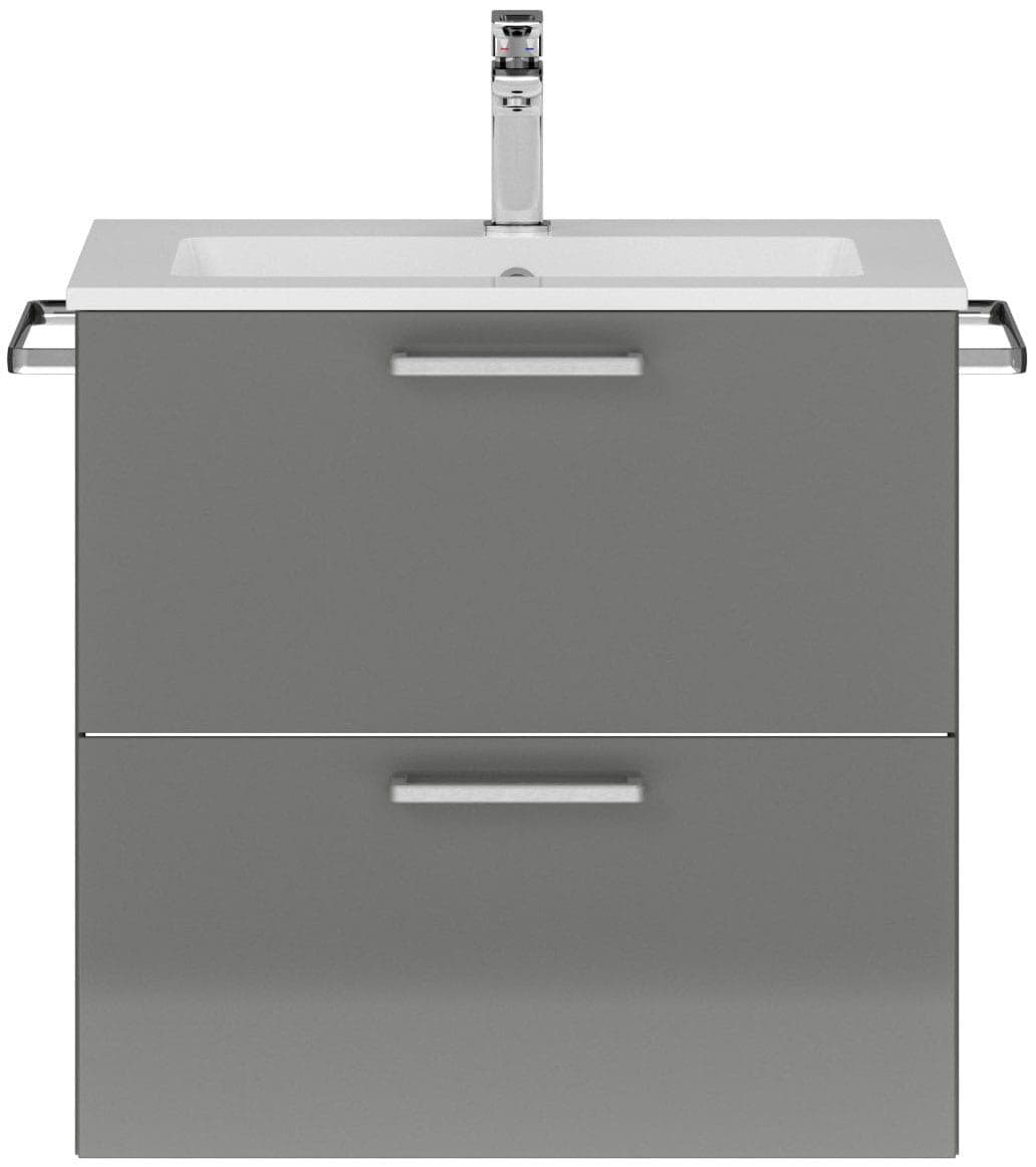 Nobilia Waschtisch-Set Tolvina Schiefergrau Hochglanz