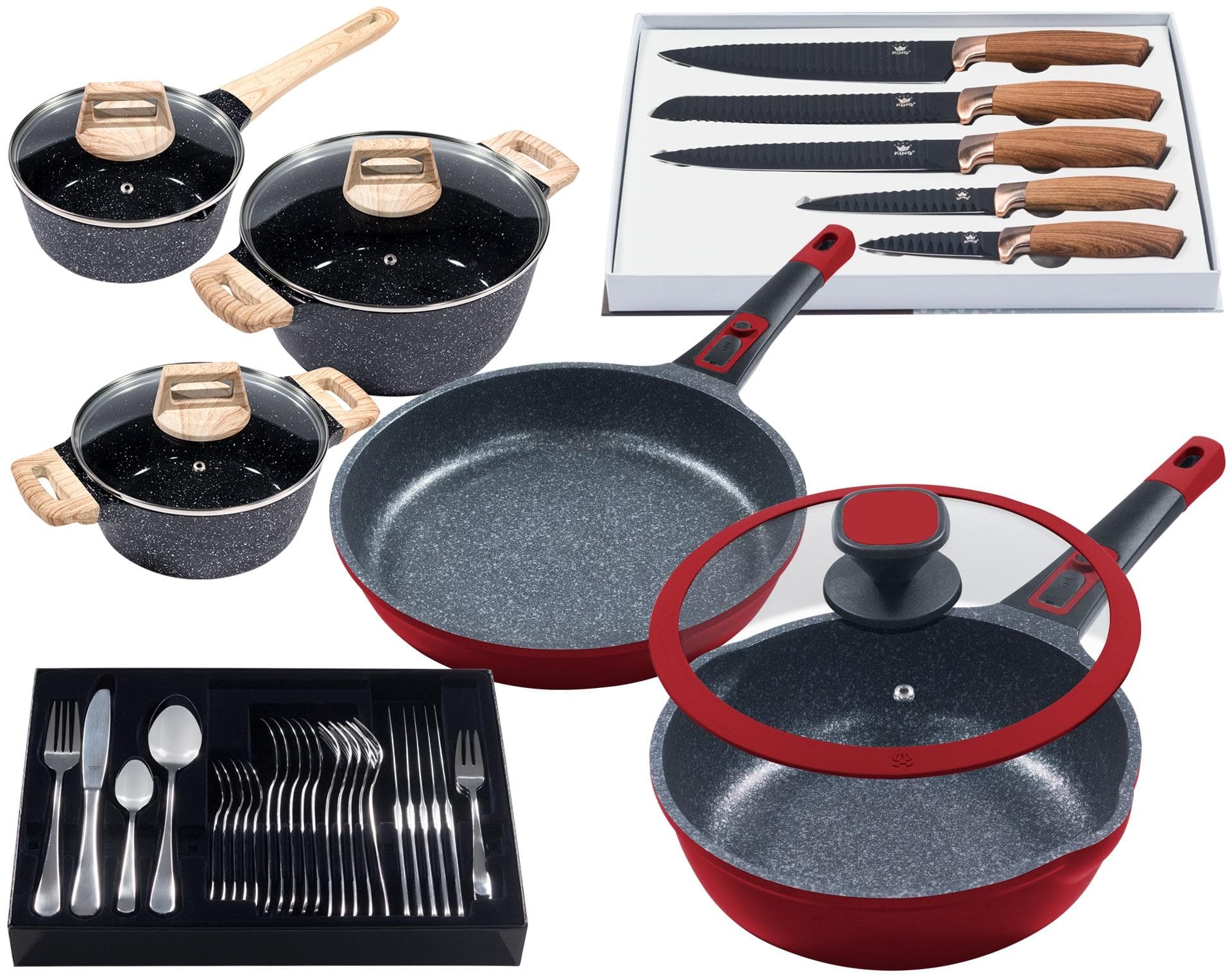 Pfannen-Set im Moonscape-Stil