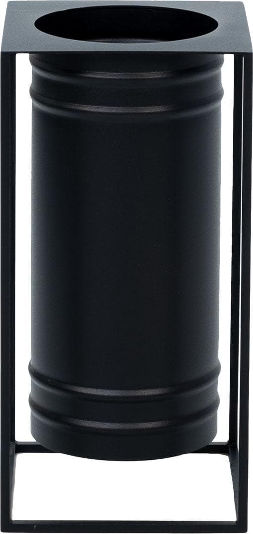 Schirmständer aus Stahl, matt, pulverbeschichtet, schwarz