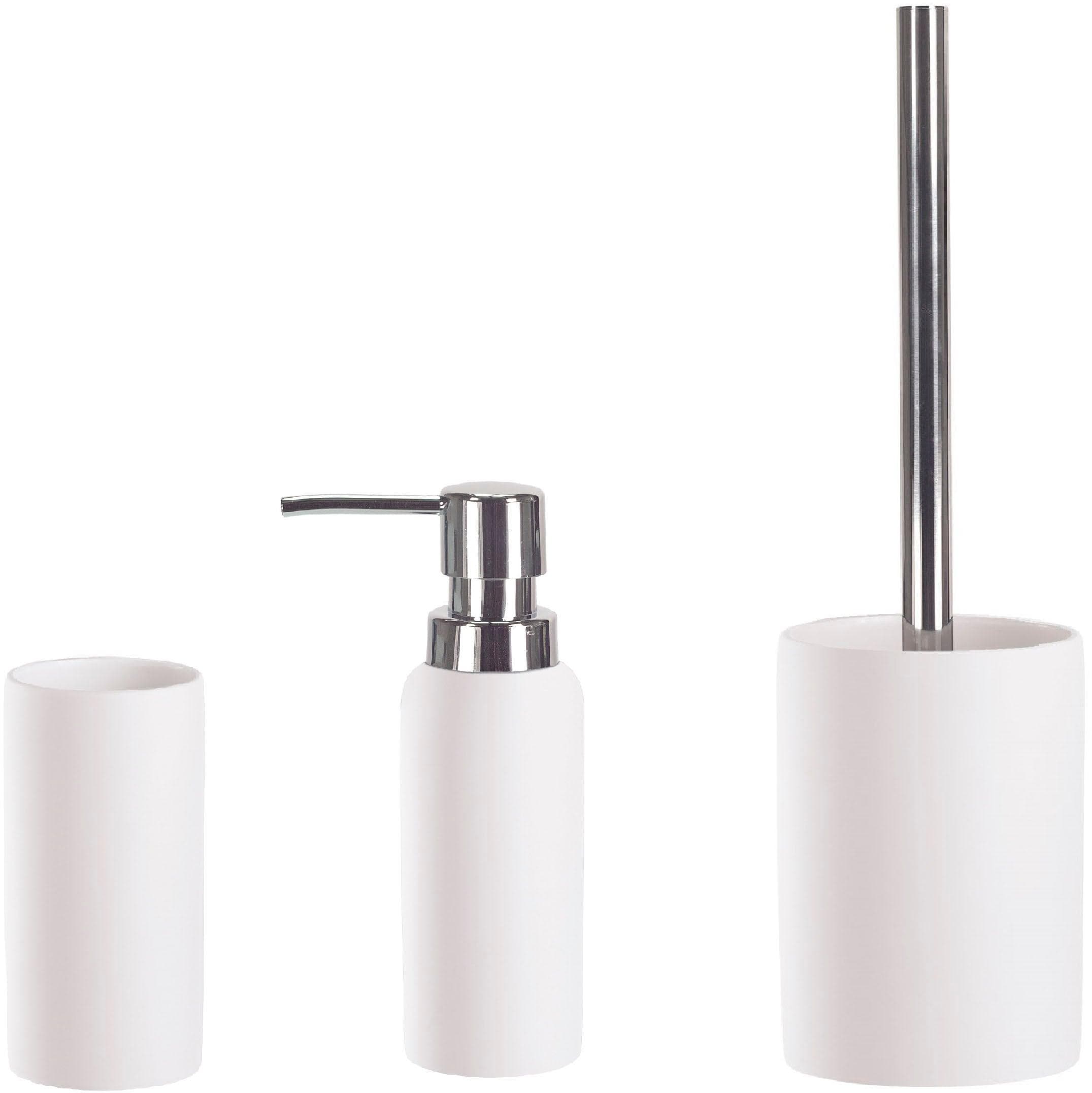 Badaccessoire-Set KLEINE WOLKE Pur, weiß, Keramik