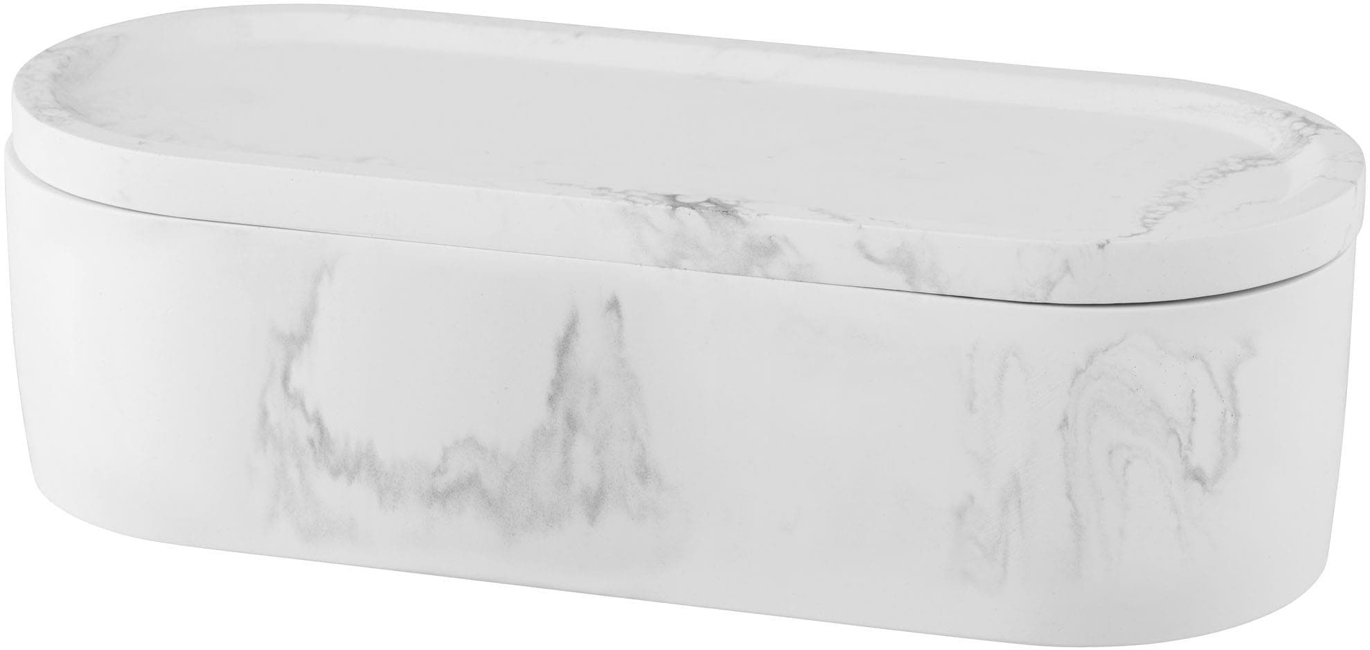 SCHÖNER WOHNEN-Kollektion: Marmor-Optik Aufbewahrungsdose mit Deckel fürs Bad